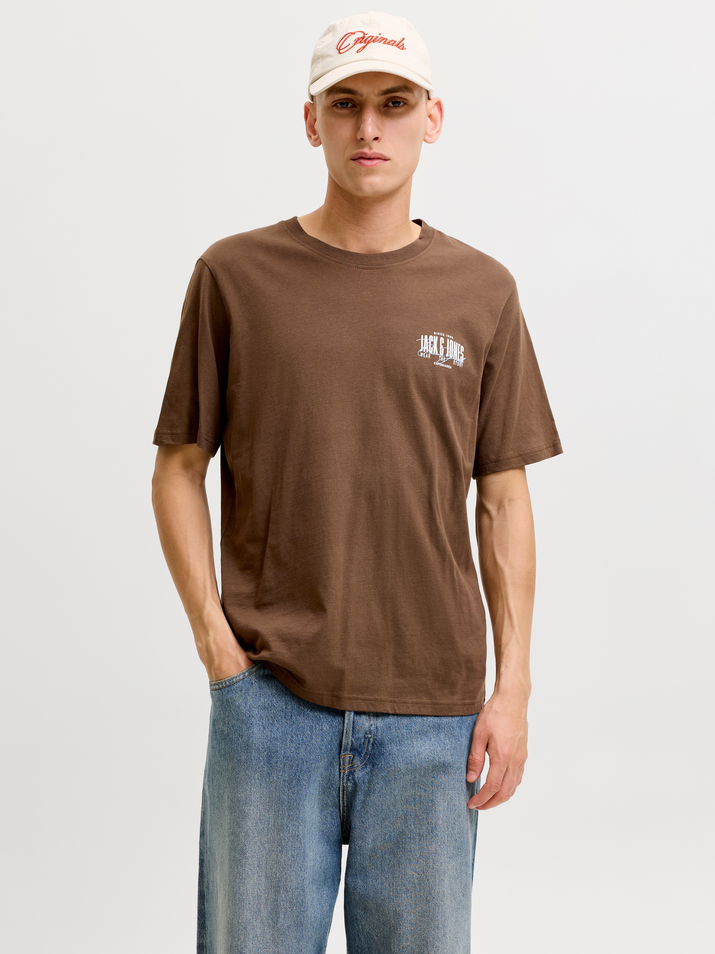 Jack & Jones T-Shirt "Jjaero Tee Ss Crew Neck" Baumwolle, Regular Fit