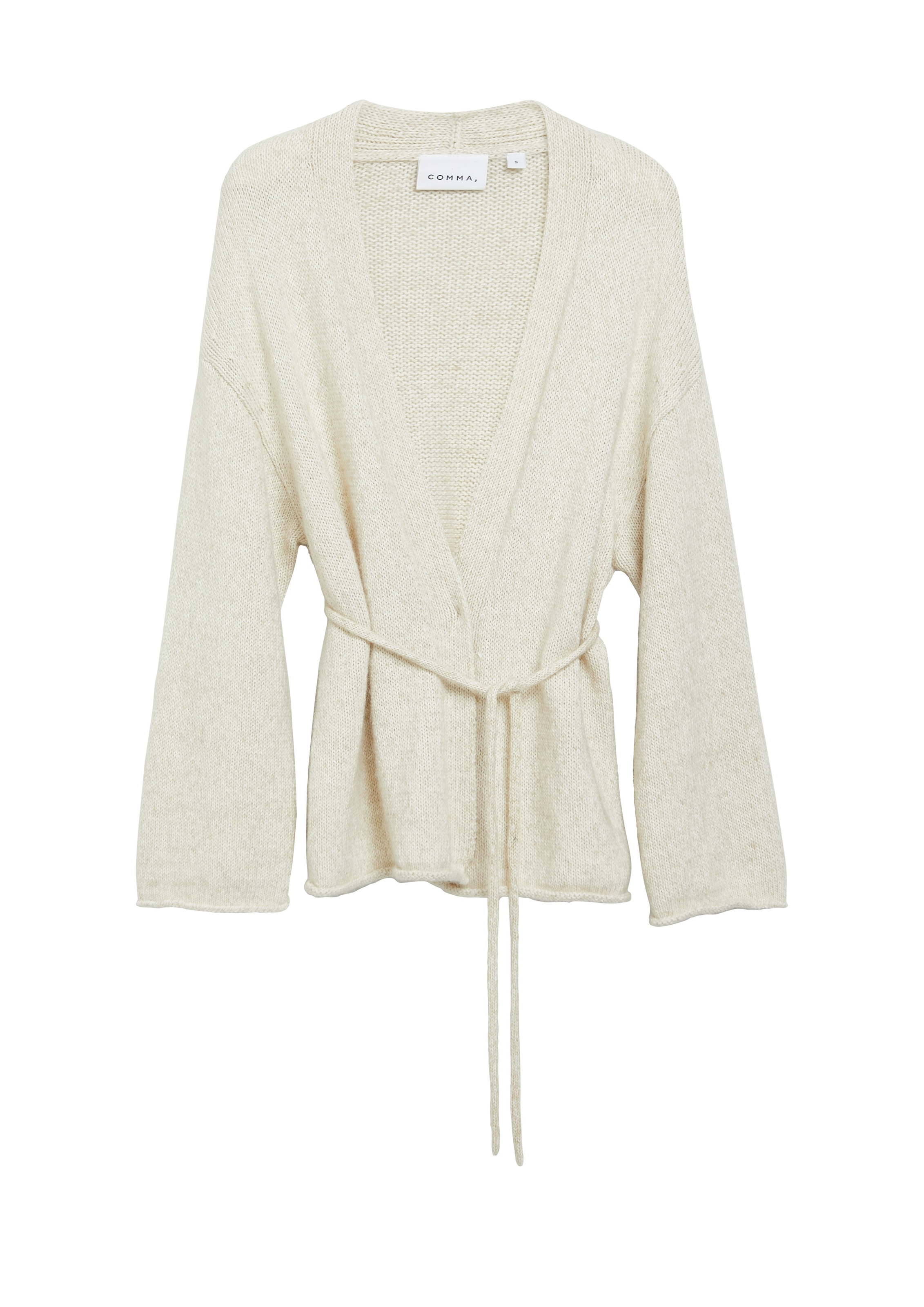 Comma Strickjacke offen und mit Bindeband