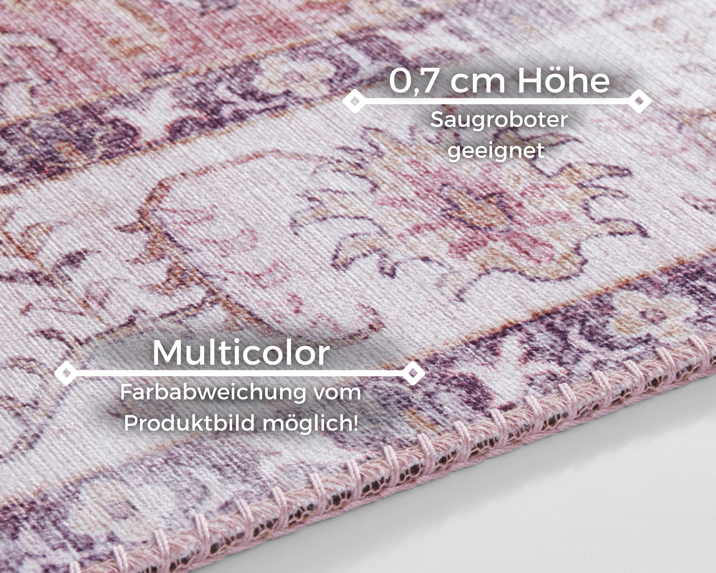 NORTHRUGS Teppich »Vivana«, rechteckig, 5 mm Höhe, Orientalisch, Läufer, Vintage, Wohnzimmer, Schlafzimmer, Esszimmer