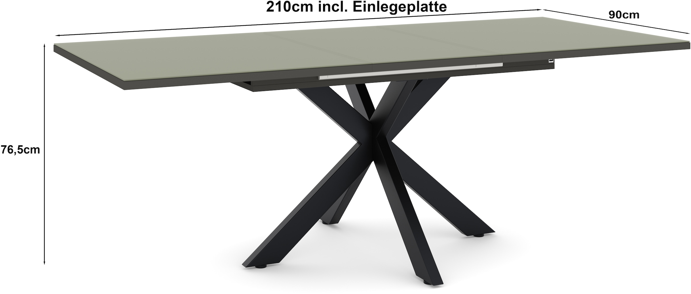 set one by Musterring Esstisch »Reno« 1 Stk. tlg. Mit Vierkantfuß, wählbaren Gestellen und Plattenfarben