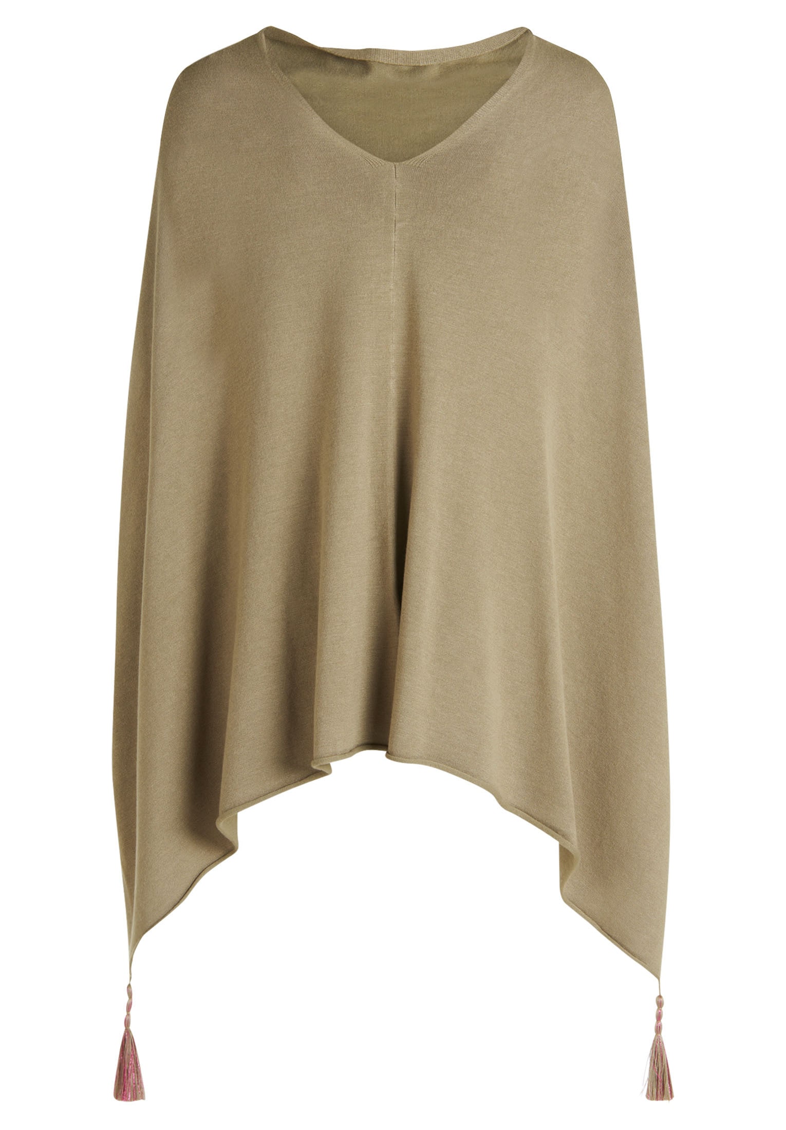 Betty Barclay Strickjacke »Betty Barclay Strick-Poncho mit Fransen«, Quasten