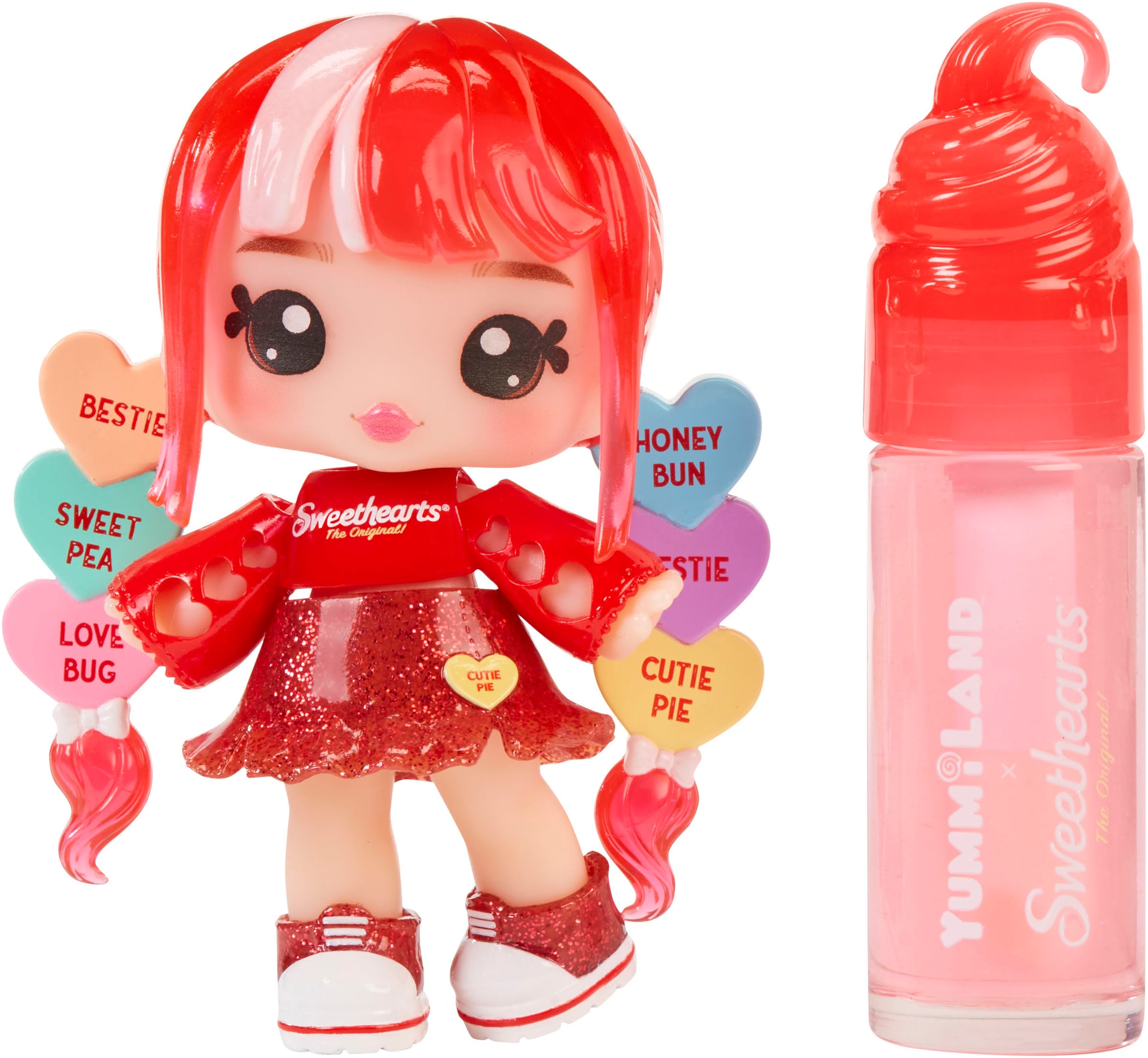 Minipuppe »Yummiland Sweet Lip Gloss-Ruby Hearts«, inklusive Schlüsselanhänger