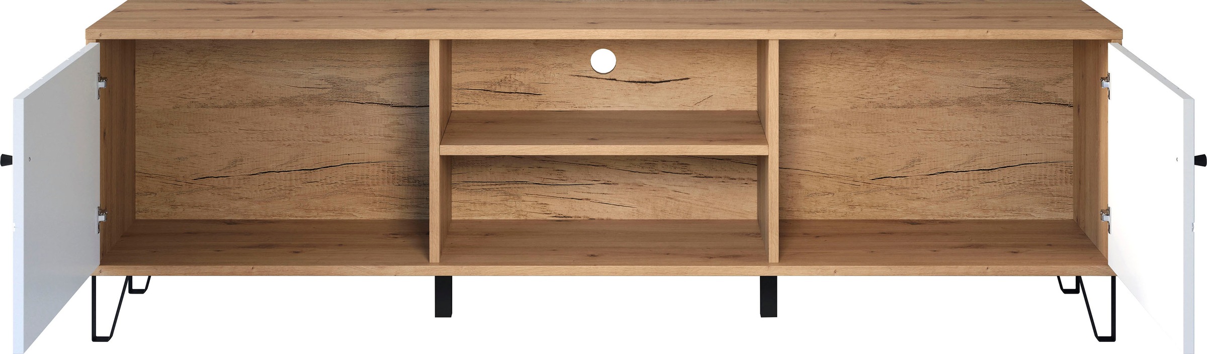 Home affaire Lowboard »Tarragona TV-Kommode« TV-Unterteil mit 2 Türen & 2 Fächern - (B/T/H) 183/40/56 cm