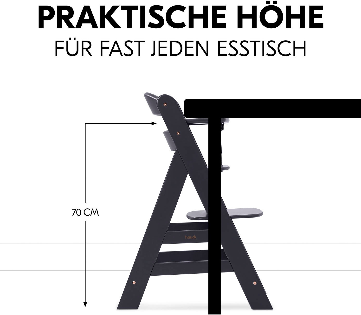 Hauck Hochstuhl »Alpha+, Dark grey«, FSC® - schützt Wald - weltweit
