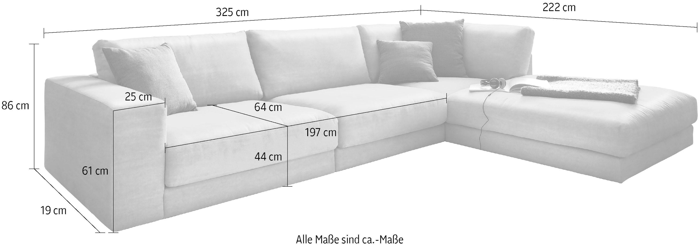 3C Candy Ecksofa »Enisa II L-Form«, bestehend aus Modulen, daher auch individuell aufstellbarbar