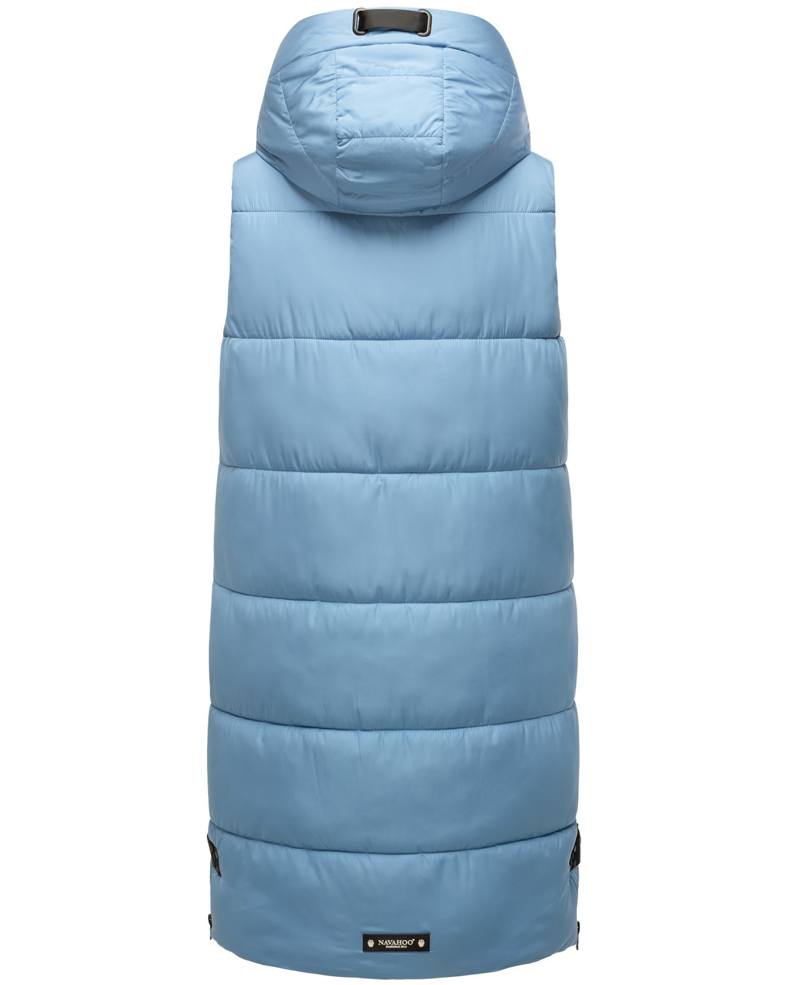 Navahoo Steppweste »Schnuffelchen«, (1 tlg.), warme Damen Outdoor-Weste lang mit Kapuze