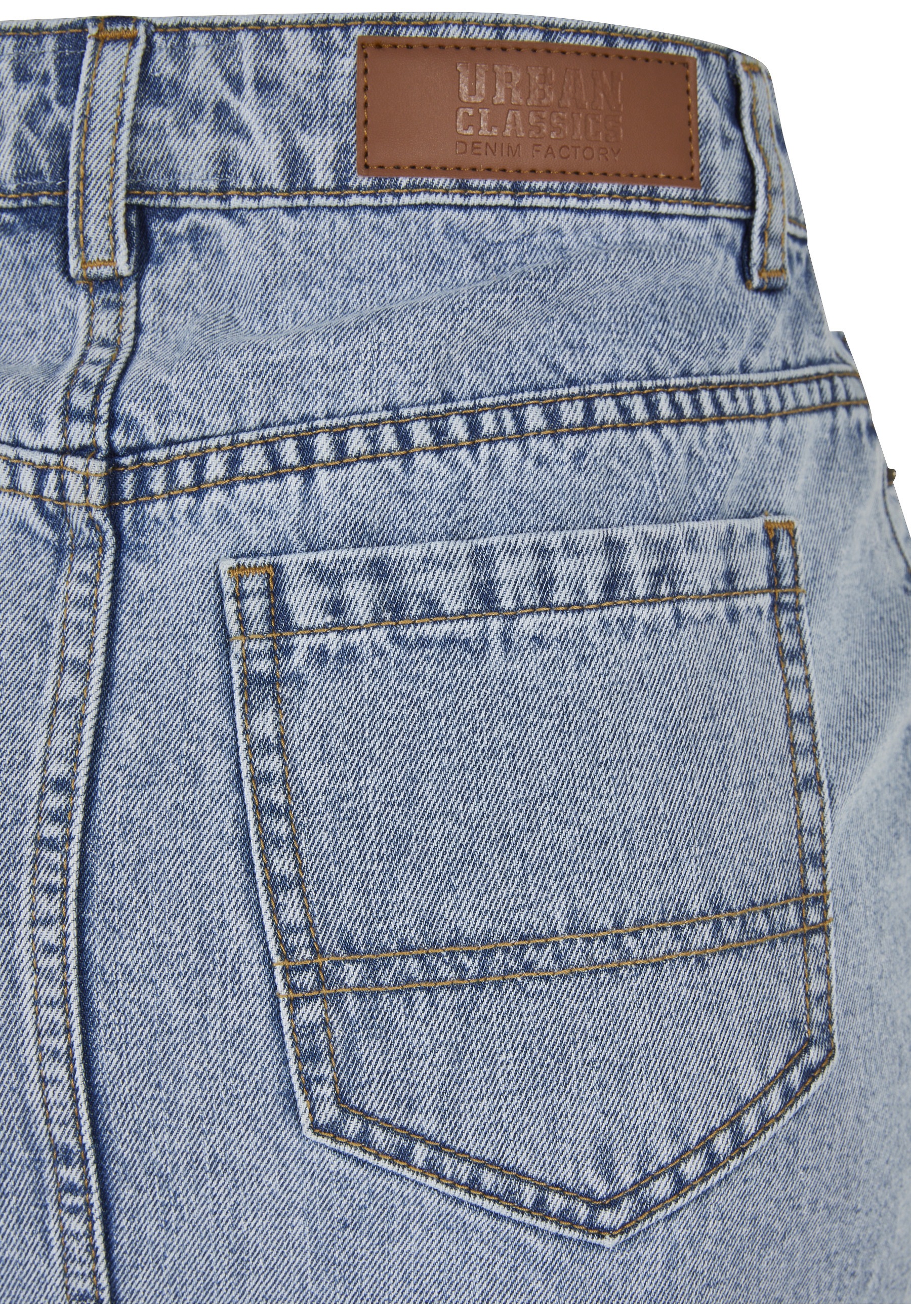 URBAN CLASSICS Jerseyrock »Urban Classics Damen Ladies Midi Denim Skirt« 1 Stk.