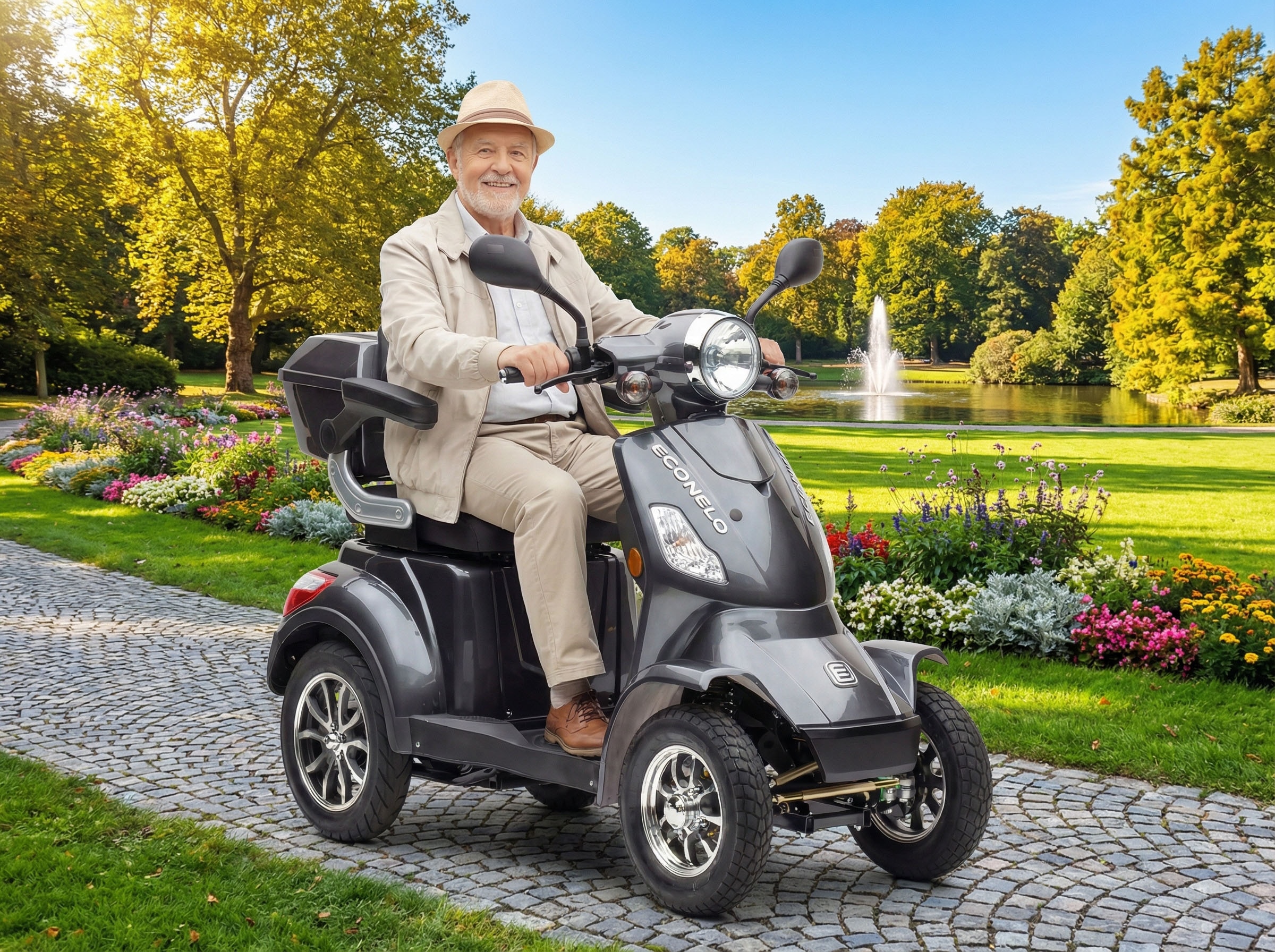 ECONELO Elektromobil »Seniorenmobil P4000, Blei-Akku, 25 km/h, 1000 Watt« 1.000 W 25 km/h