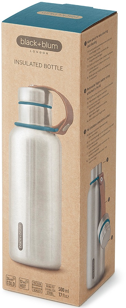 black+blum Isolierflasche "Insulated Bottle" Edelstahl, Tragschlaufe aus Ku günstig online kaufen