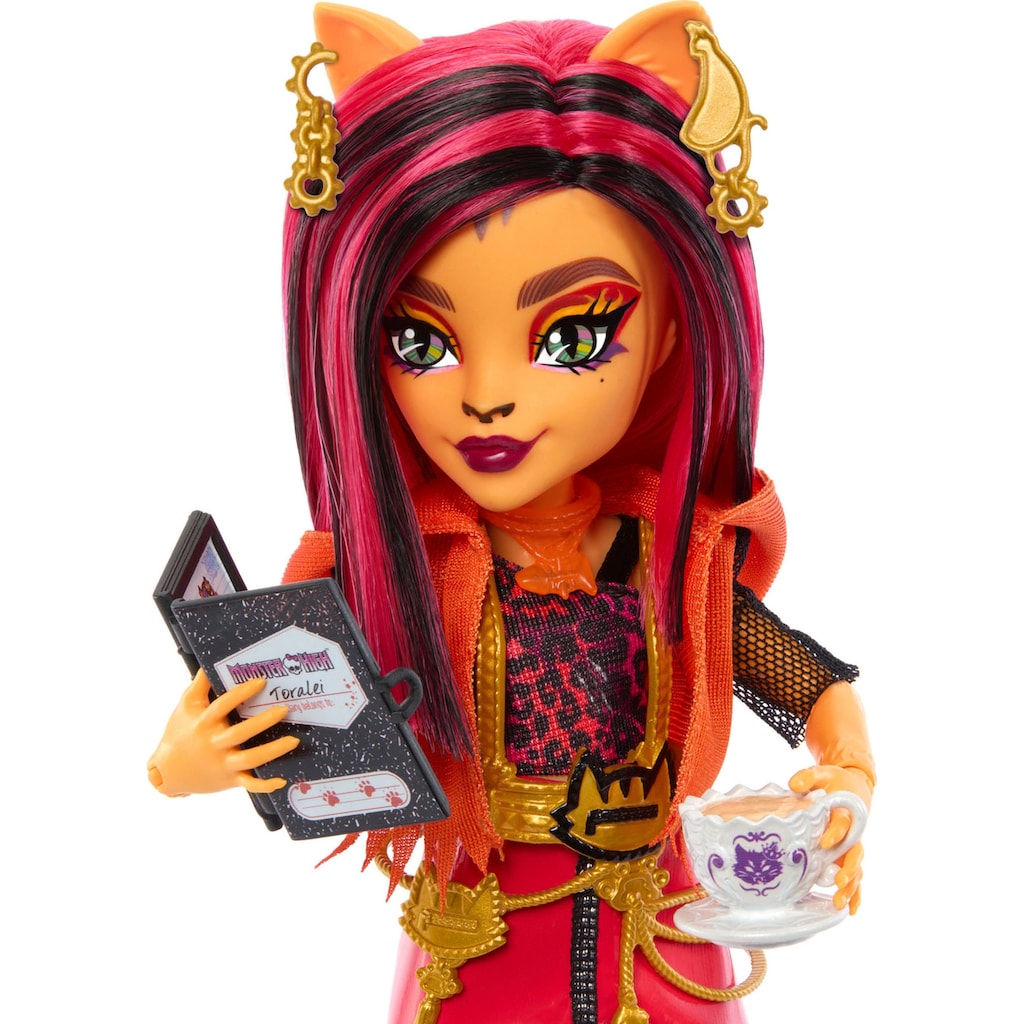 Mattel® Anziehpuppe »Monster High, Skulltimate Secrets: Neon Frights Toralei Stripe«