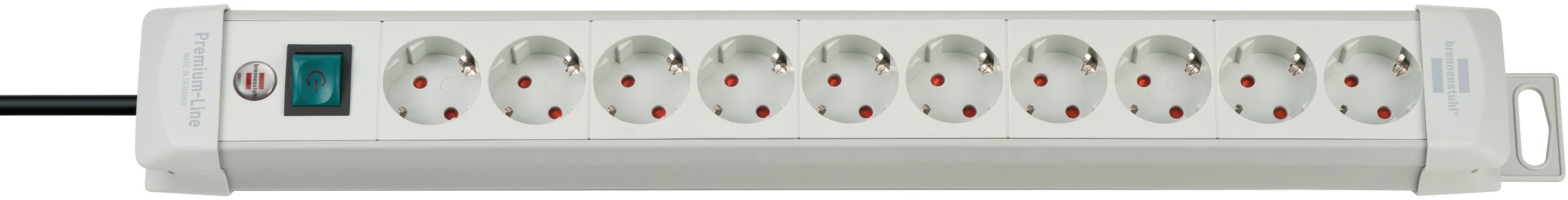 BRENNENSTUHL Steckdosenleiste "Premium-Line", 3m, grau, Werkstatt, Steckdosenleisten, mit Schalter