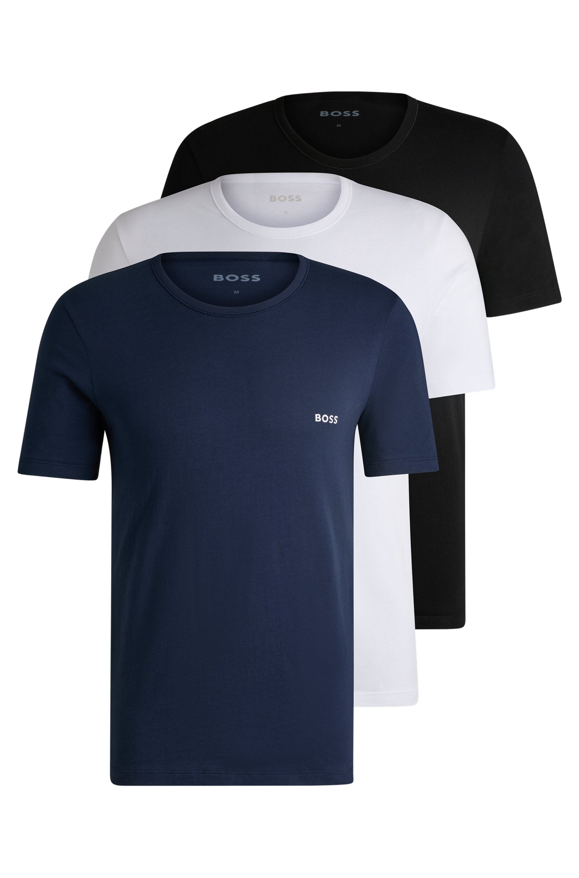 BOSS T-Shirt »Rundhals BOSS ONE x David Beckham«, (Packung, 3 tlg., 3er-Pack), mit dezentem BOSS Logo-Print