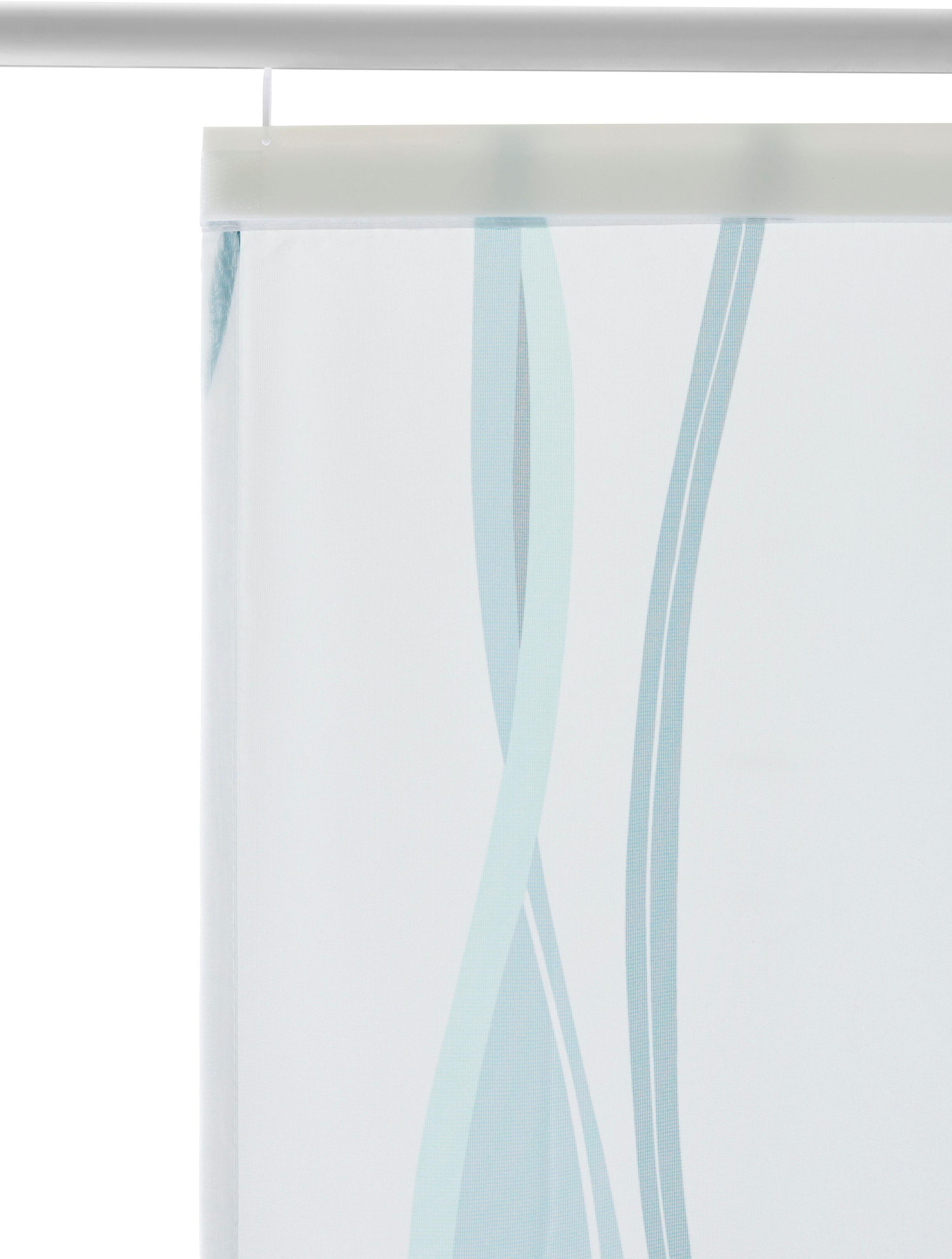 Thumbnail - OTTO home Schiebegardine "Dimona" Klettschiene 2 Stk. tlg. 2-er Set, Fertiggardine, mit Befestigungszubehör, Wellen