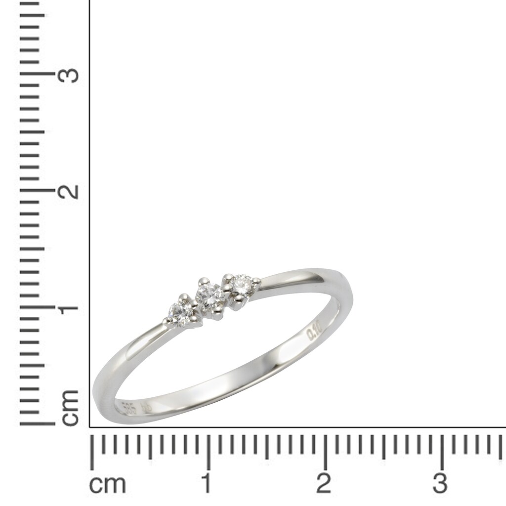 Orolino Fingerring »585 Weißgold 3x Brillant zus. 0,10ct.«