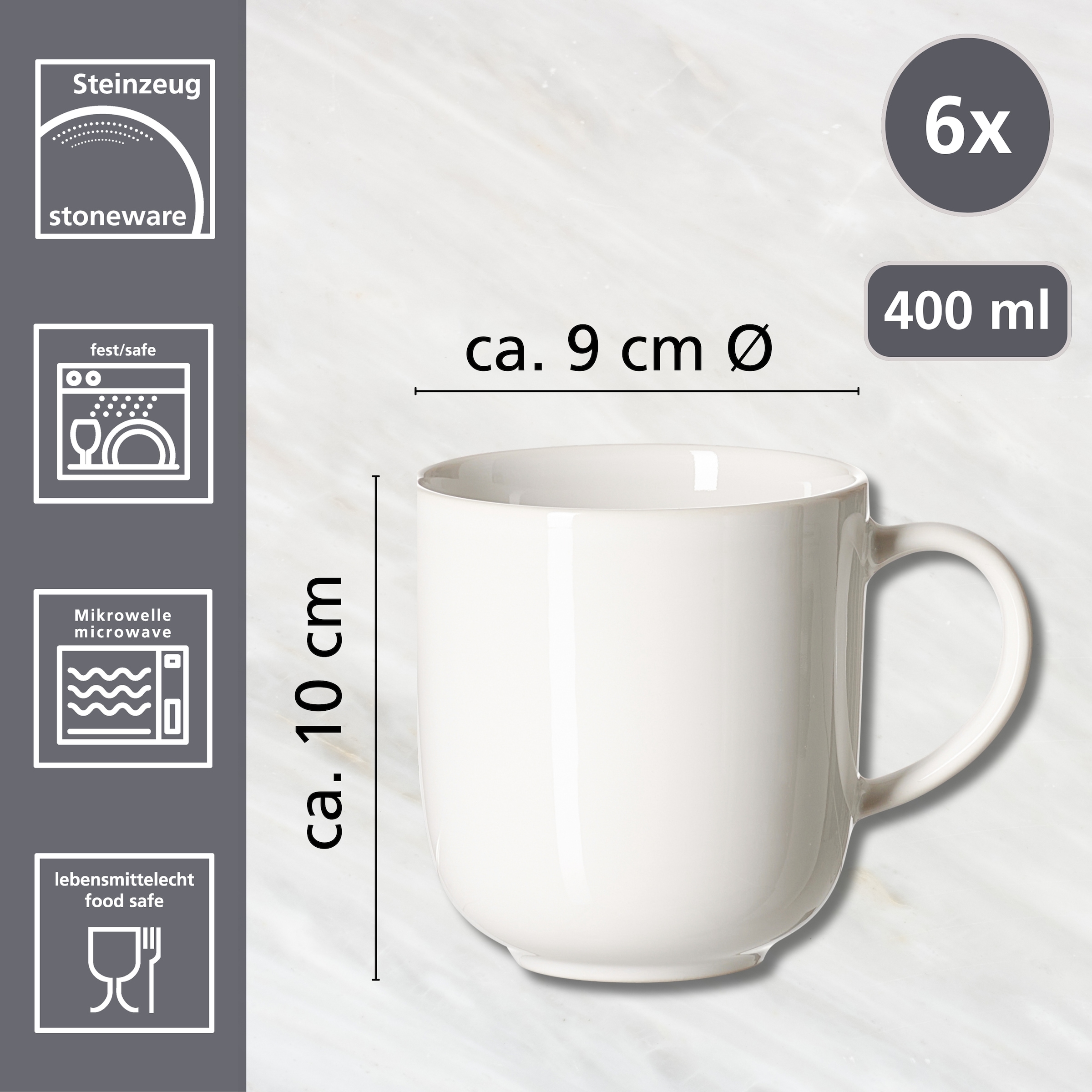 Ritzenhoff & Breker Becher »Volos«, (Set, 6 tlg.), 6er Set, je 400 ml