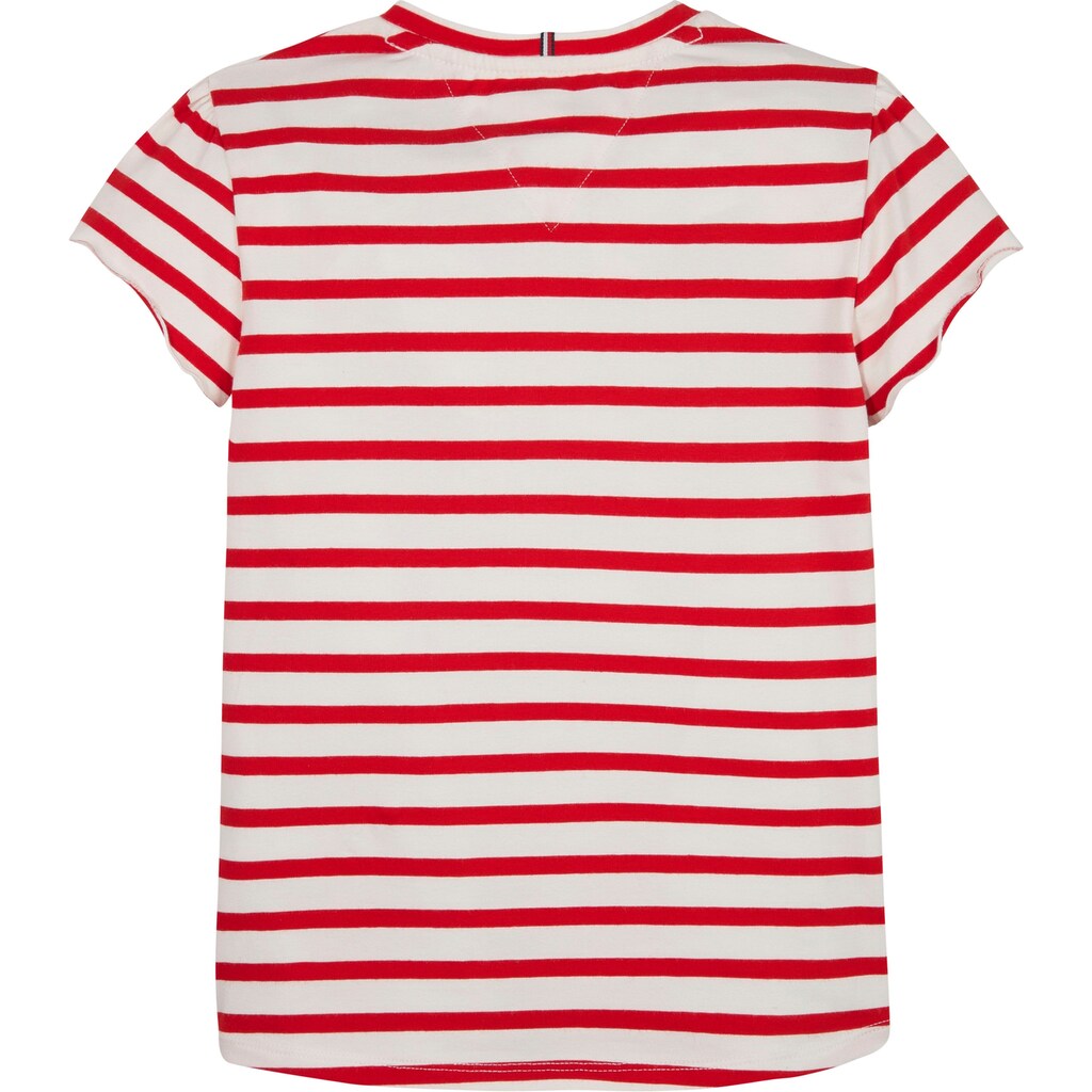 Tommy Hilfiger T-Shirt »STRIPED RUFFLE SLEEVE TOP S/S«