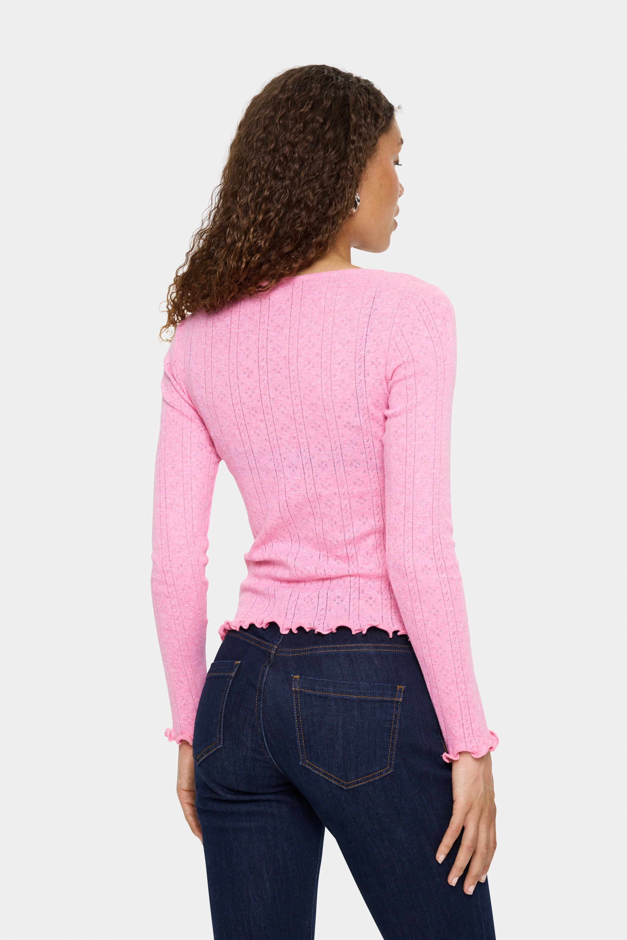 Saint Tropez Langarmshirt "GruSZ", gewellter Saum günstig online kaufen