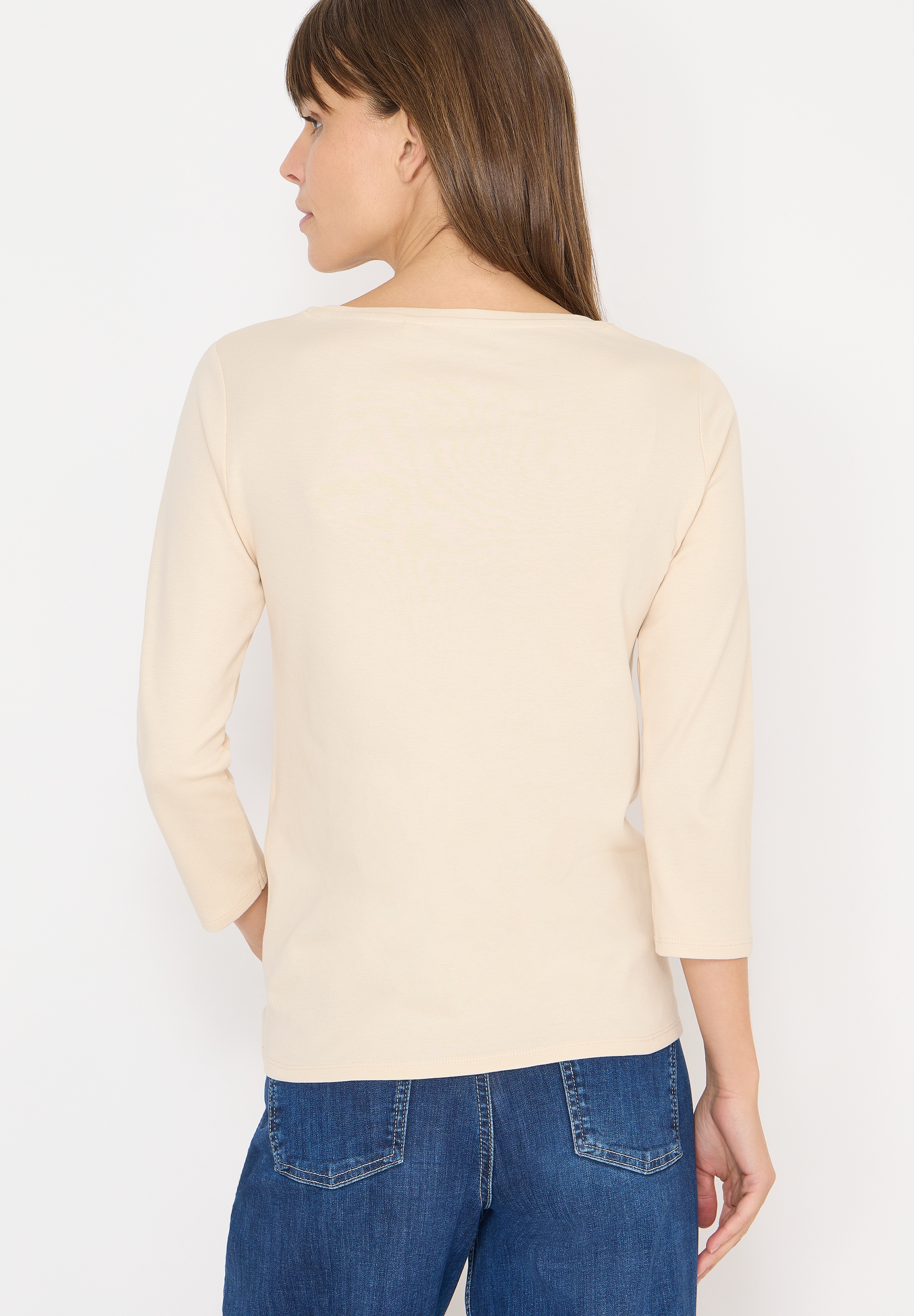 Cecil 3/4-Arm-Shirt mit U-Boot-Ausschnitt