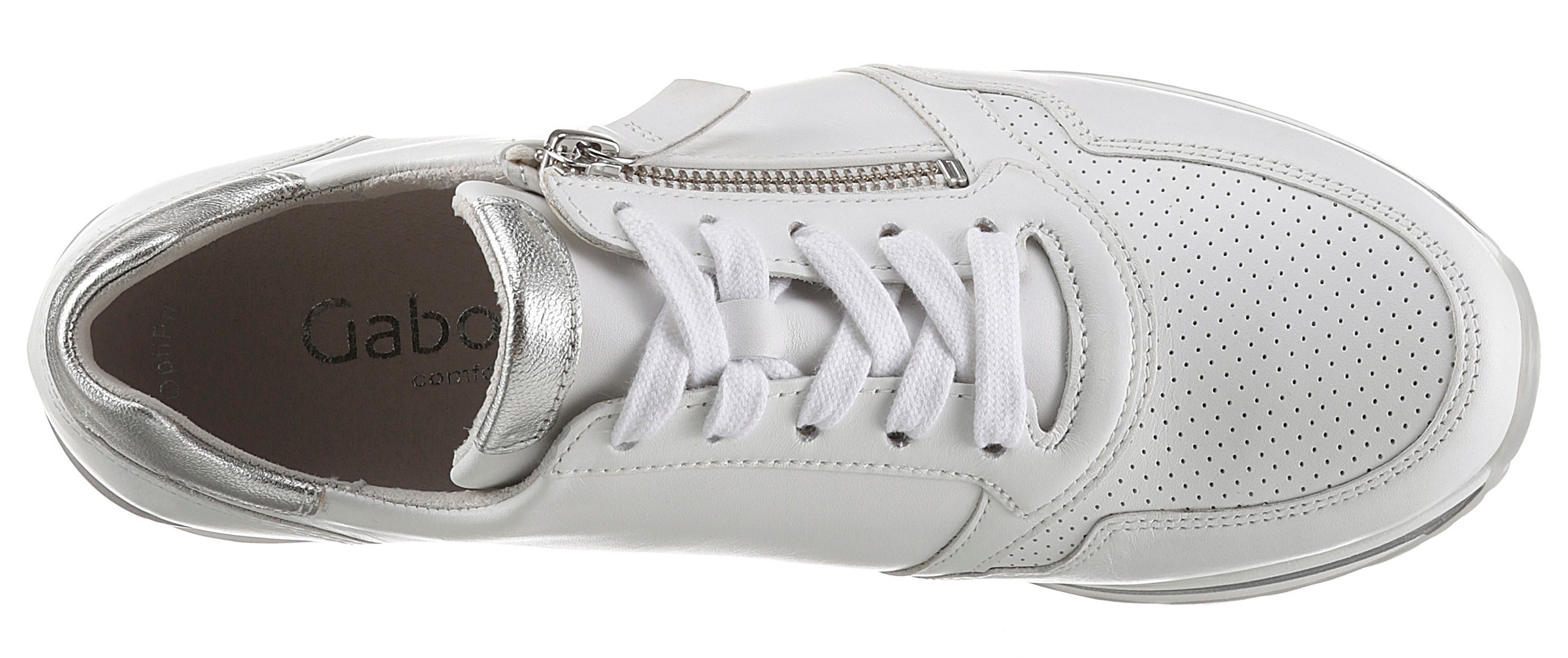 Sneaker GABOR "Sneaker low", Damen, Gr. 35, weiß, Schuhe Sneaker 3