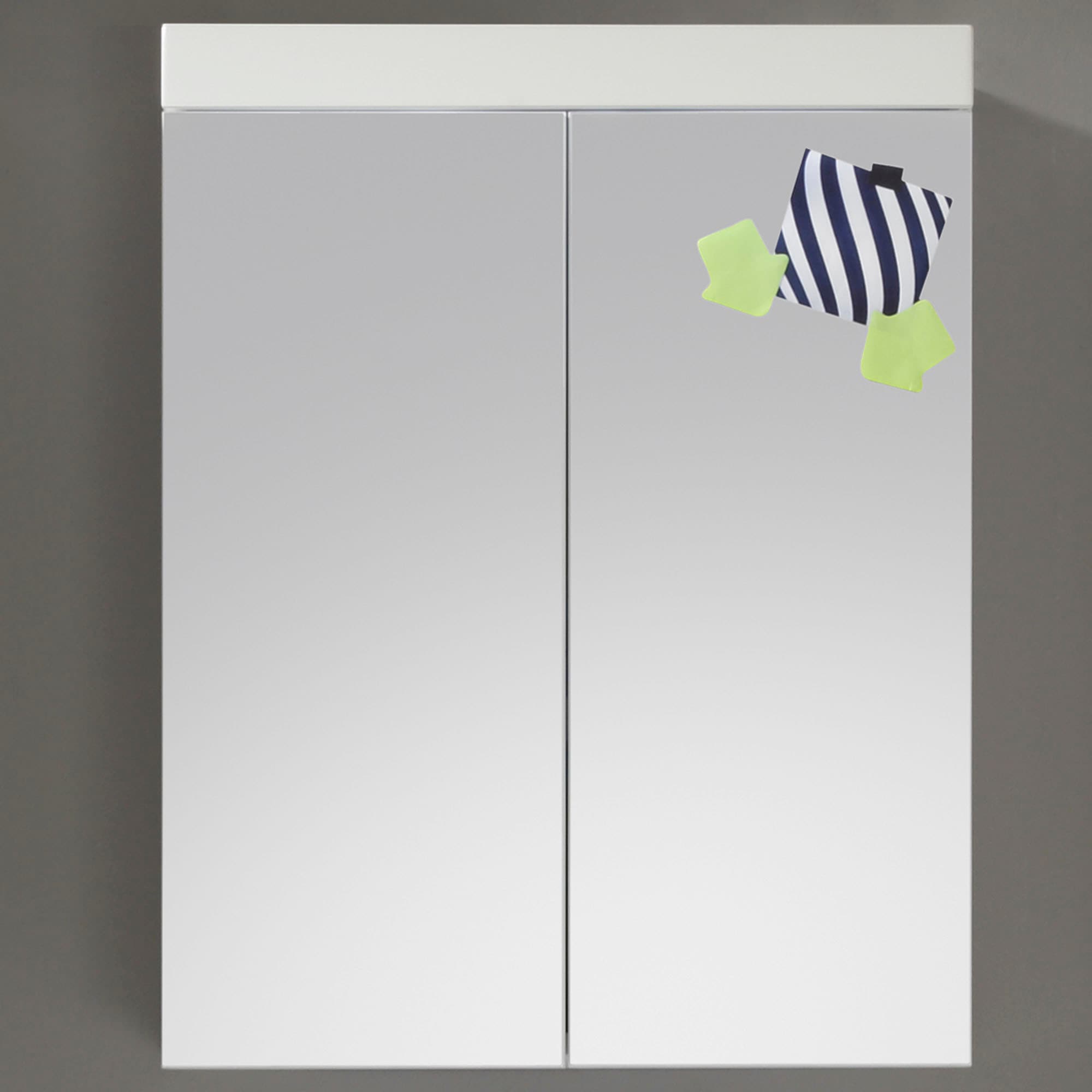 welltime Spiegelschrank "Avena" Badezimmerschrank wahlweise mit Aufsatzleuchte - (B/T/H) 60/17/77 cm