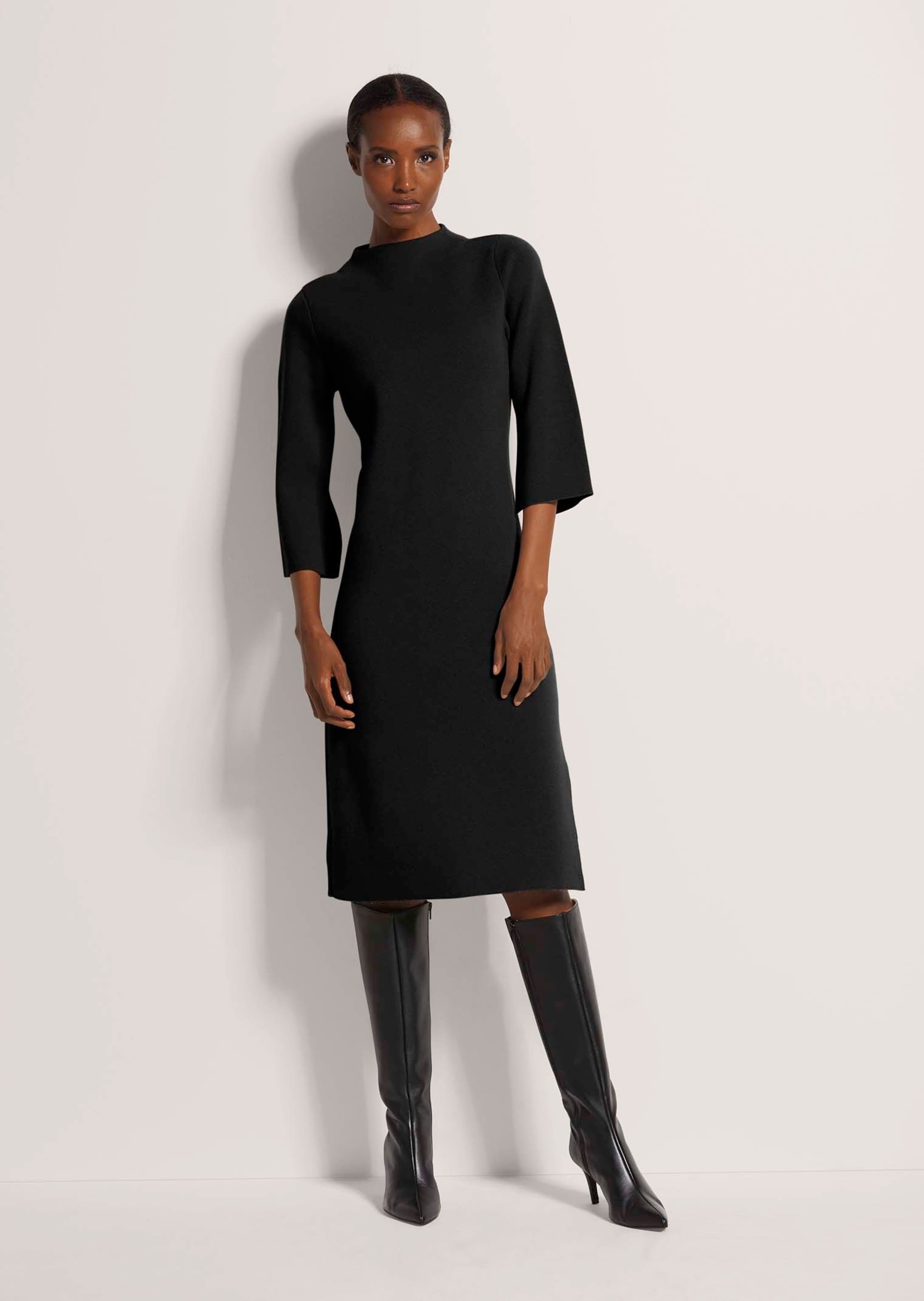 Thumbnail - MADELEINE Strickkleid "Strickkleid Halbarm Kaschmir-Strickkleid in Midilänge" Feminines Strickkleid mit Seitenschlitz