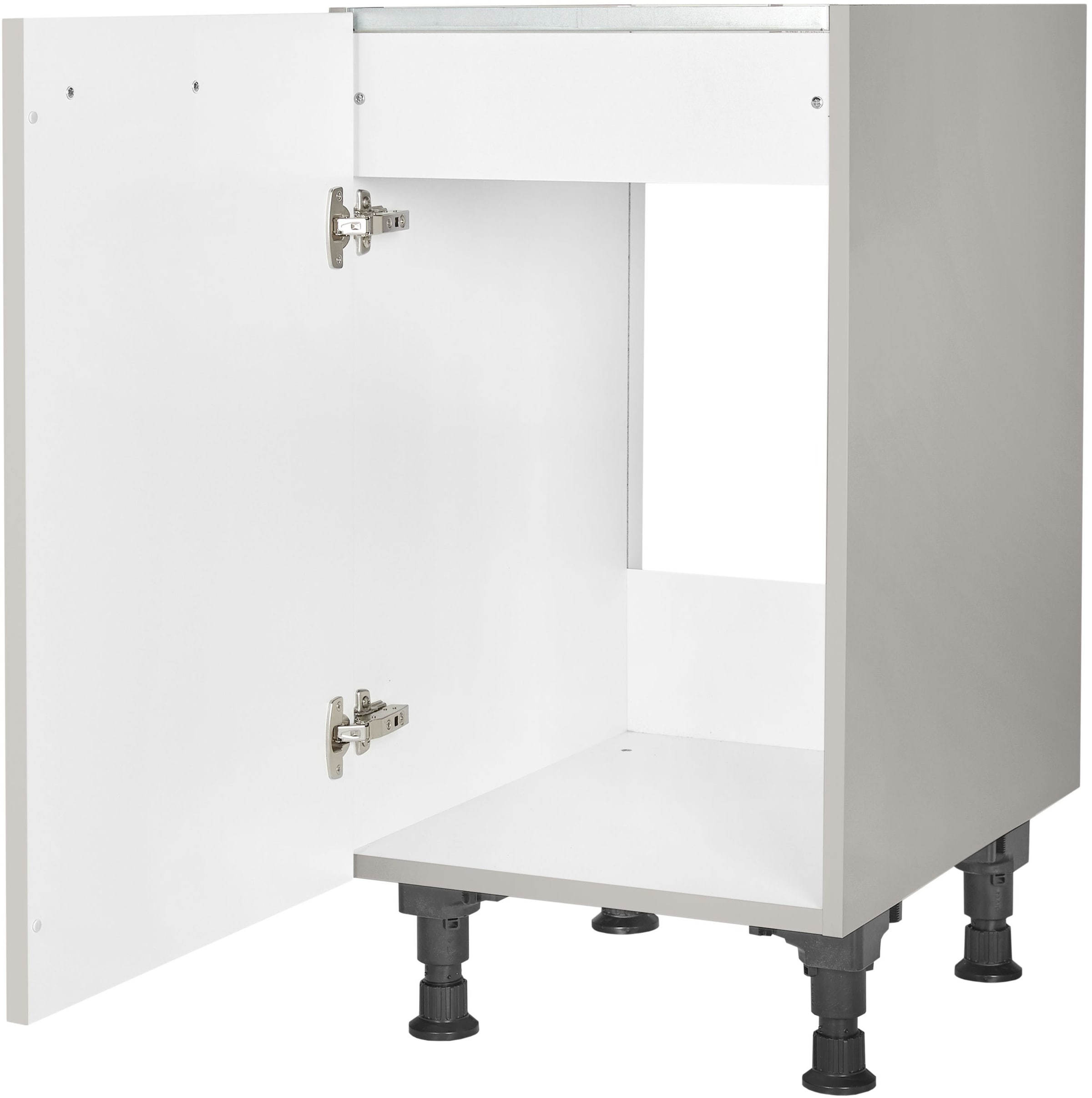 nobilia® Spülenschrank »"Touch", Ausrichtung wählbar, vormontiert, in den Breiten«, 45 und 60 cm, mit höhenverstellbaren Sockelfüßen