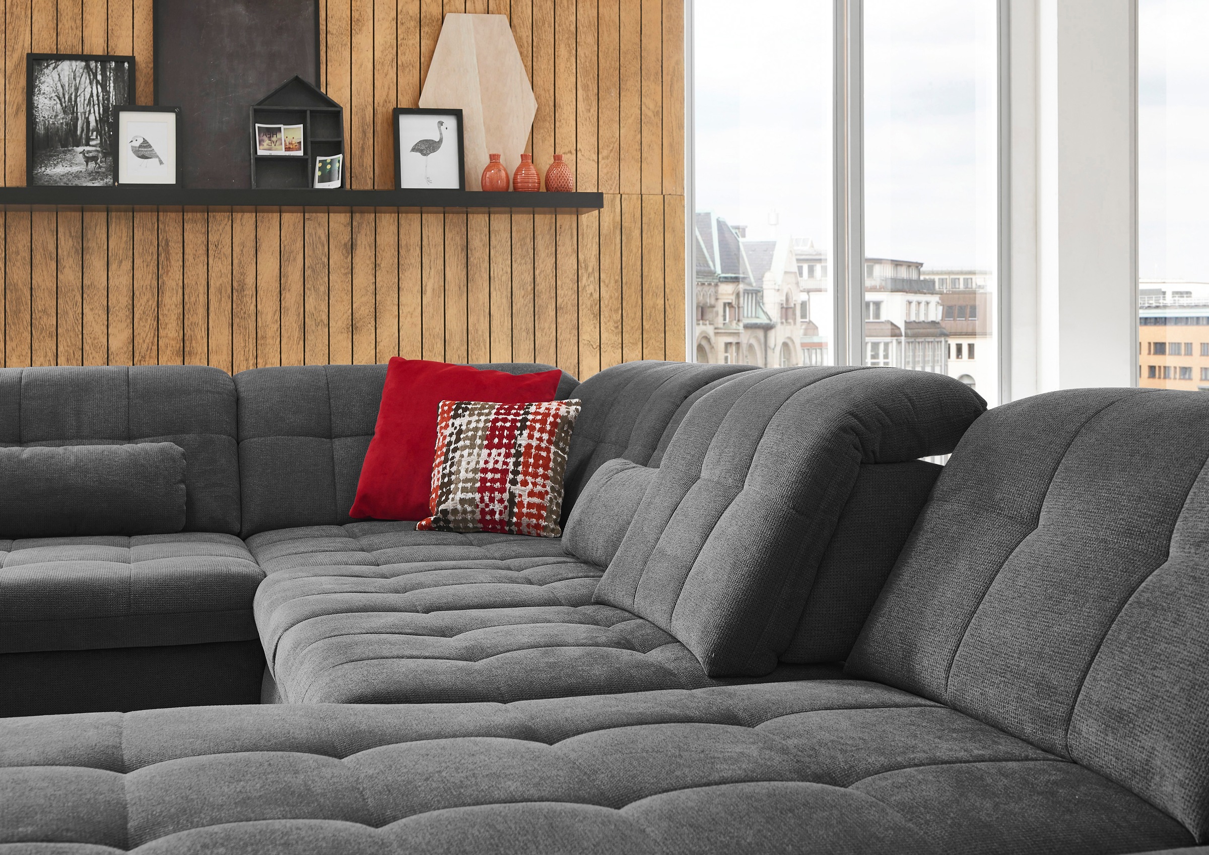 Die PlanBar Ecksofa »MP-IN17004 L-Form«, wahlweise mit Funktionen, Federkern-Polsterung