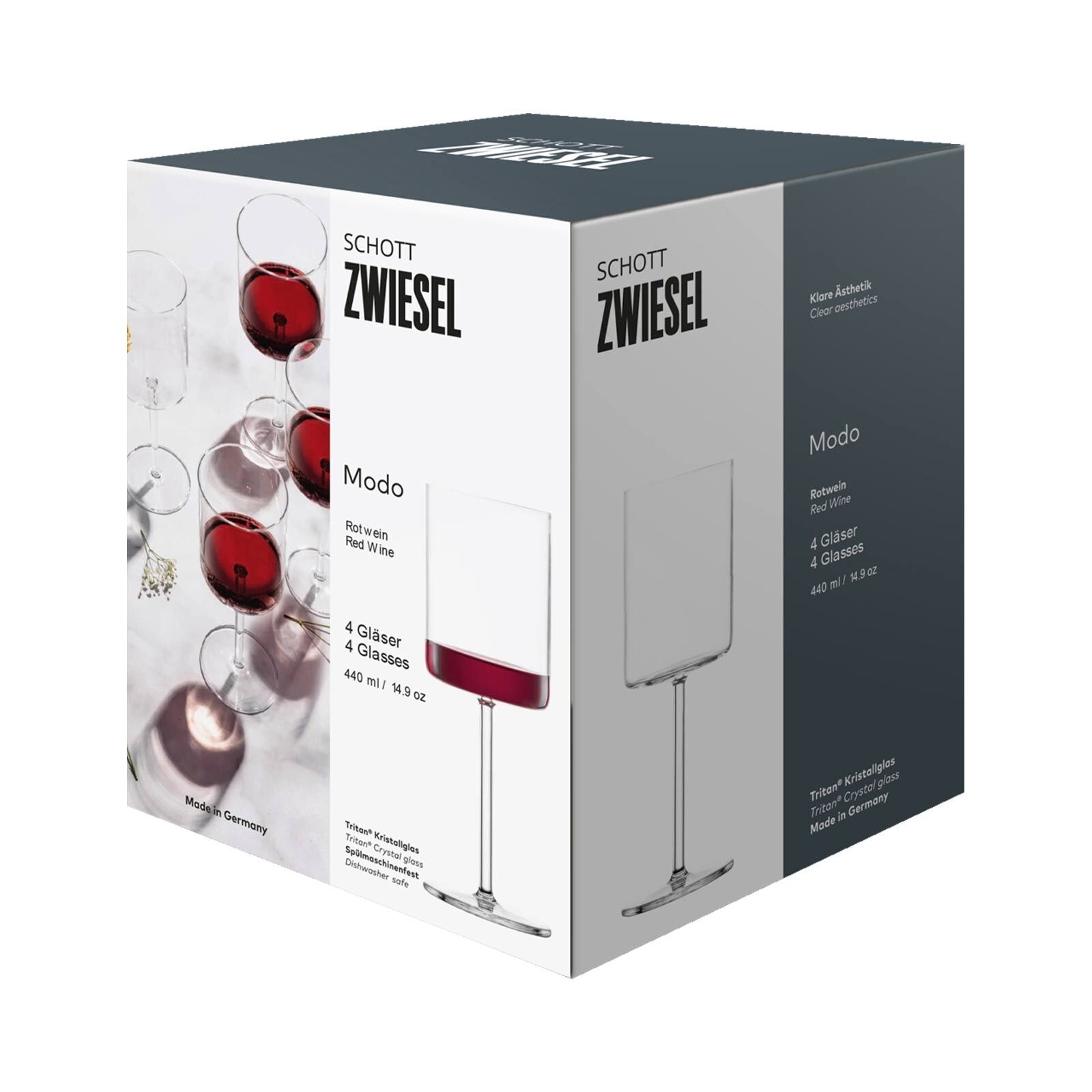 SCHOTT-ZWIESEL Rotweinglas »Rotweingläser Modo 440 ml 4er Set transparent«