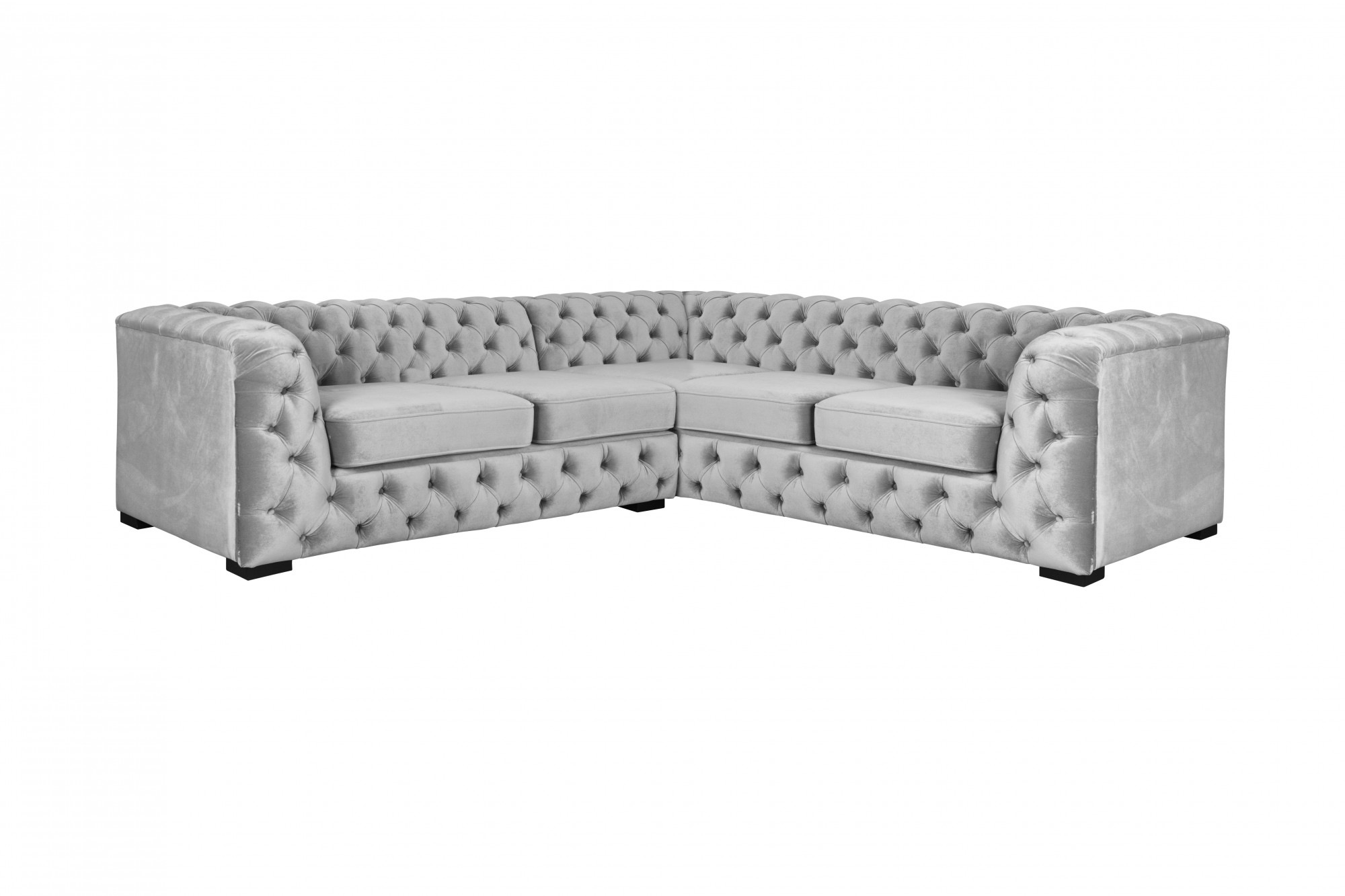 Home affaire Chesterfield-Sofa "KALINA L-Form", hochwertige Chesterfield-Au günstig online kaufen