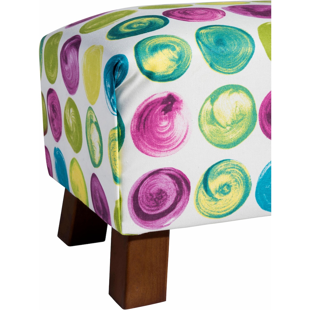 Max Winzer® Fußhocker »Footstool«, Minihocker Breite 40 cm, mit bunten Punkten