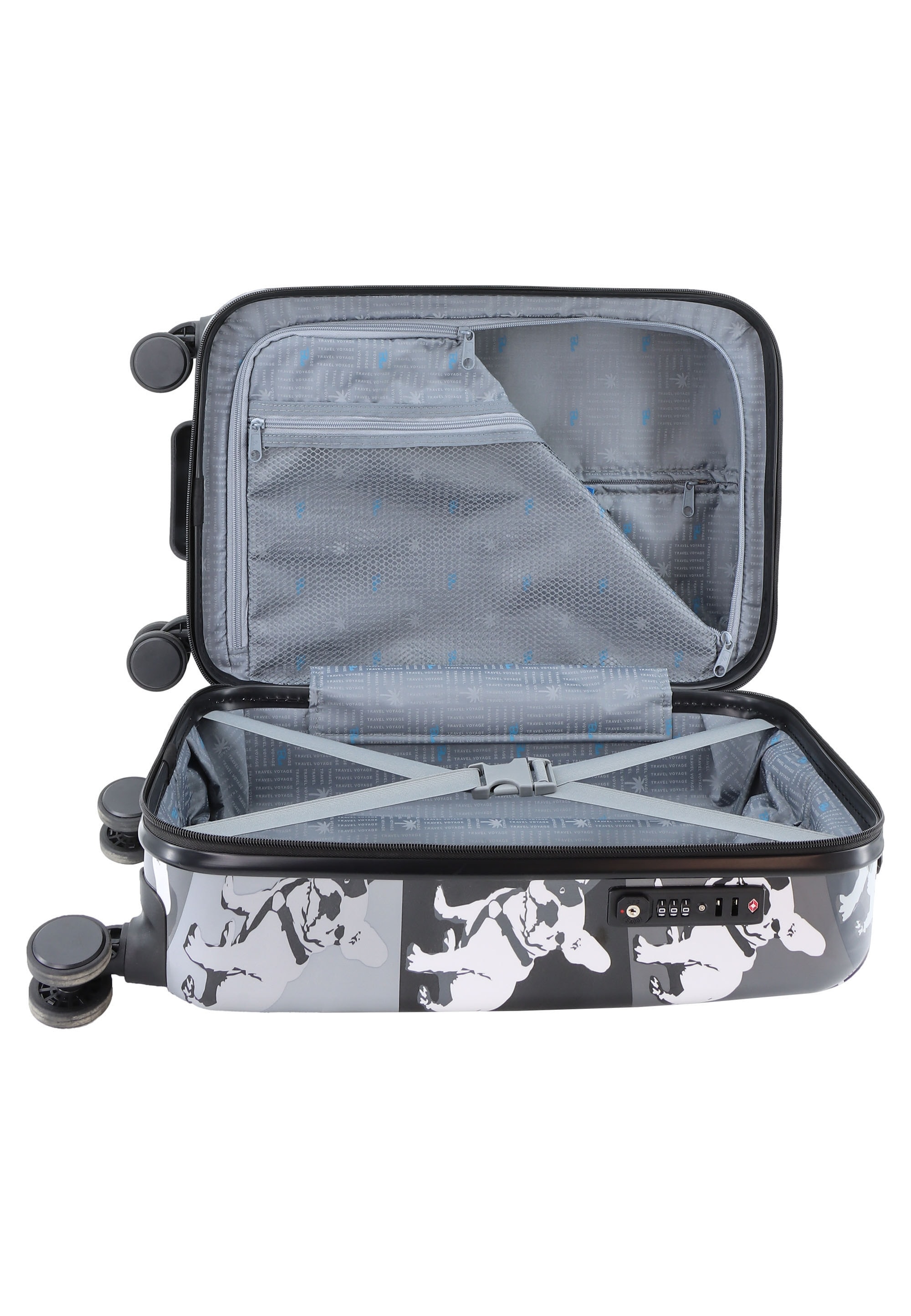 Saxoline® Koffer »Bulldog Monochrome«, aus ABS-Materialien