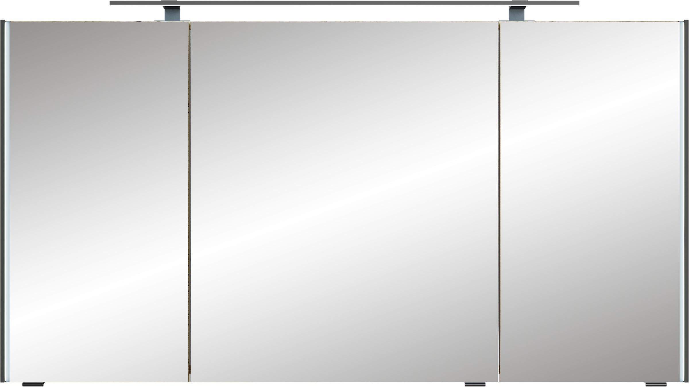 Saphir Badmöbel-Set »Serie 7045 2-teilig Mineralmarmor-Waschtisch mit LED-Spiegelschrank«, (Set, 2 St.), Badezimmer-Set 133,2 cm breit, inkl. Türdämpfer, 5 Türen, 2 Schubladen