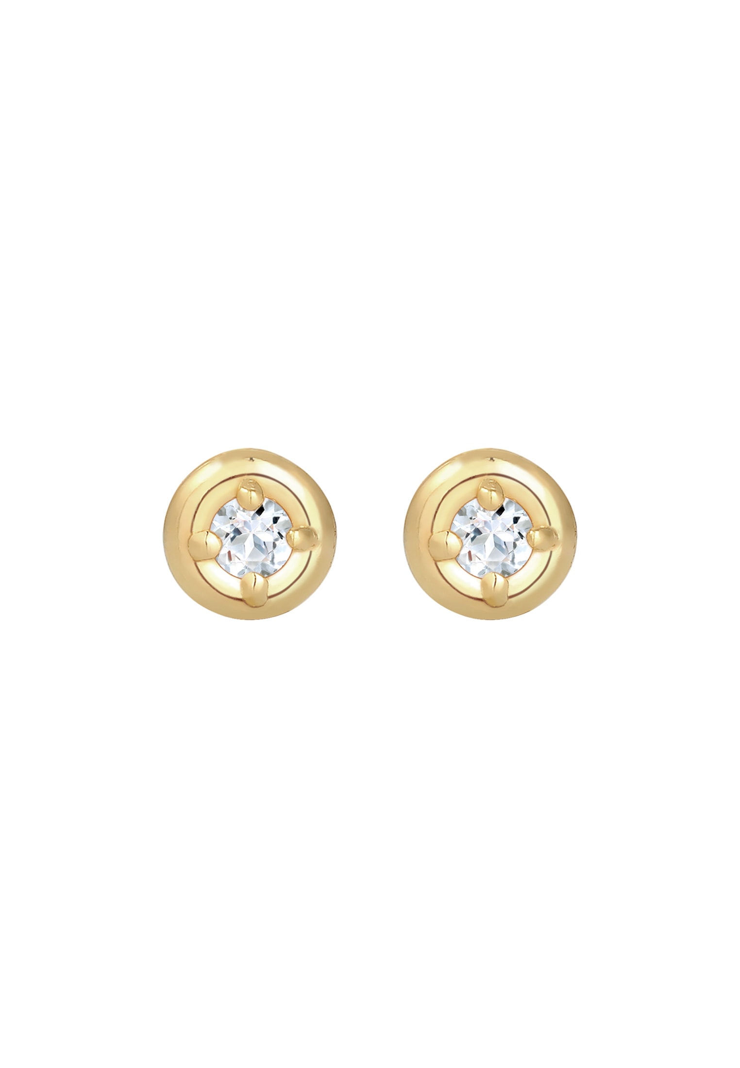 Elli Premium Paar Ohrstecker »Stecker Elegant Brilliant Tobas 375 Gelbgold«