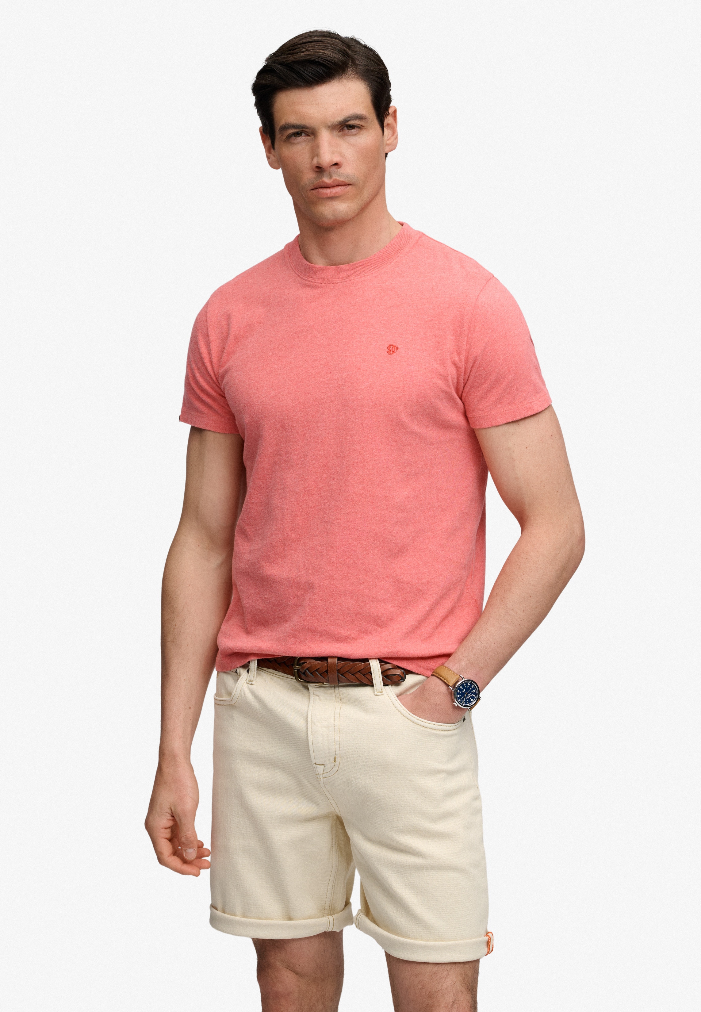 Superdry Rundhalsshirt "ESSENTIAL SDCO LOGO EMB TEE" Baumwolle, regular fit
