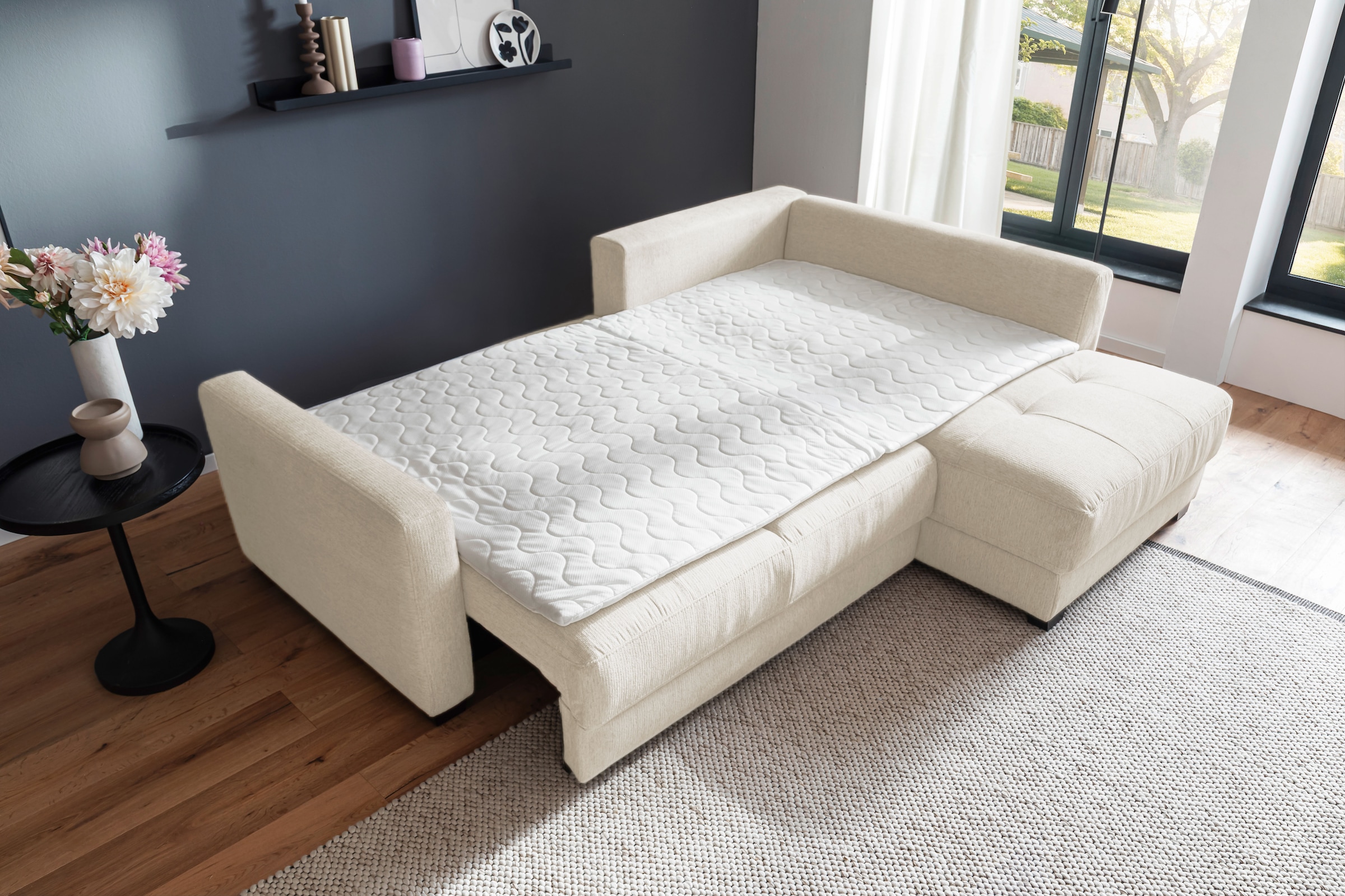 Mr. Couch Ecksofa »Pierre, L-Form mit Taschenfederkern«, mit DuraSpring-Taschenfederkern bis 140 kg belastbar