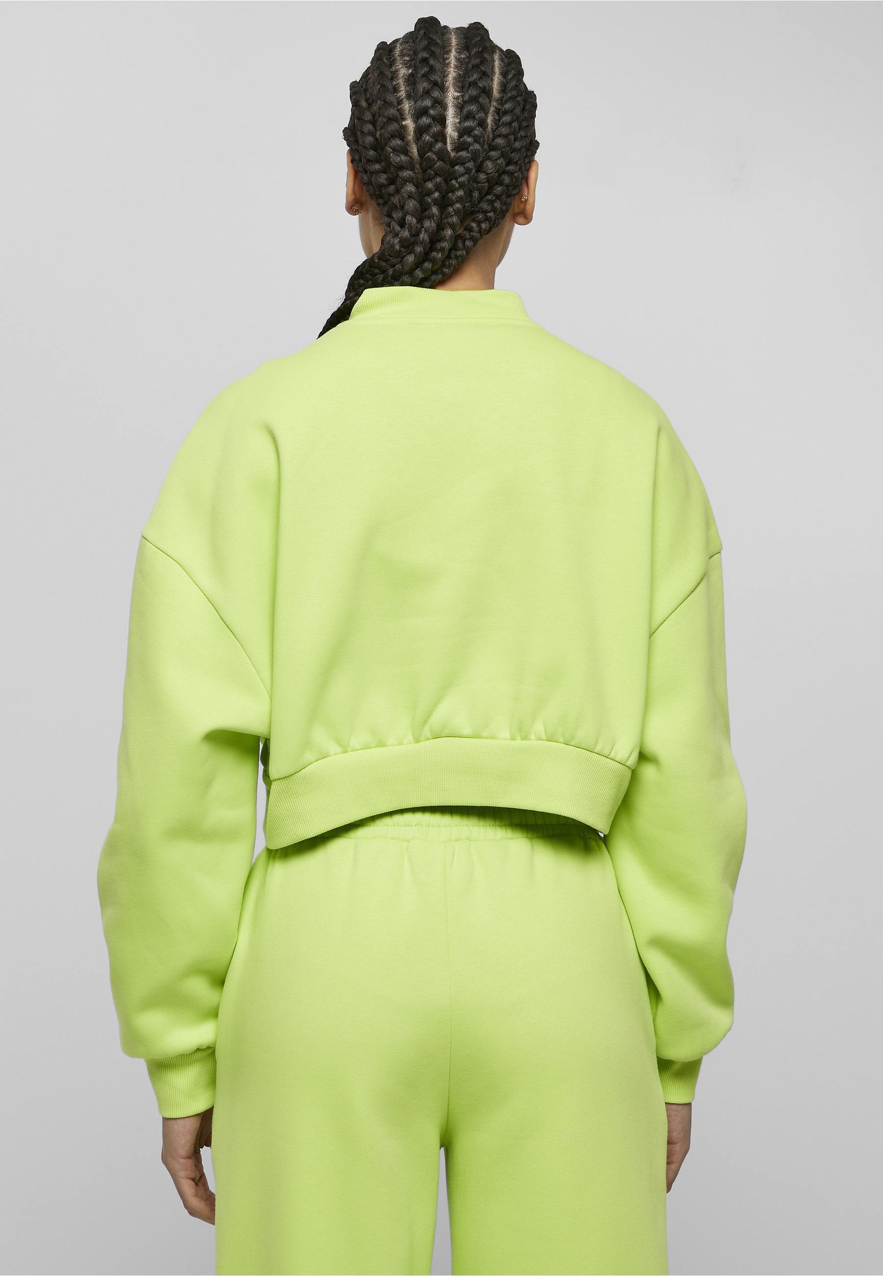 URBAN CLASSICS Sweater »Urban Classics Damen Ladies Cropped V-Neck«
