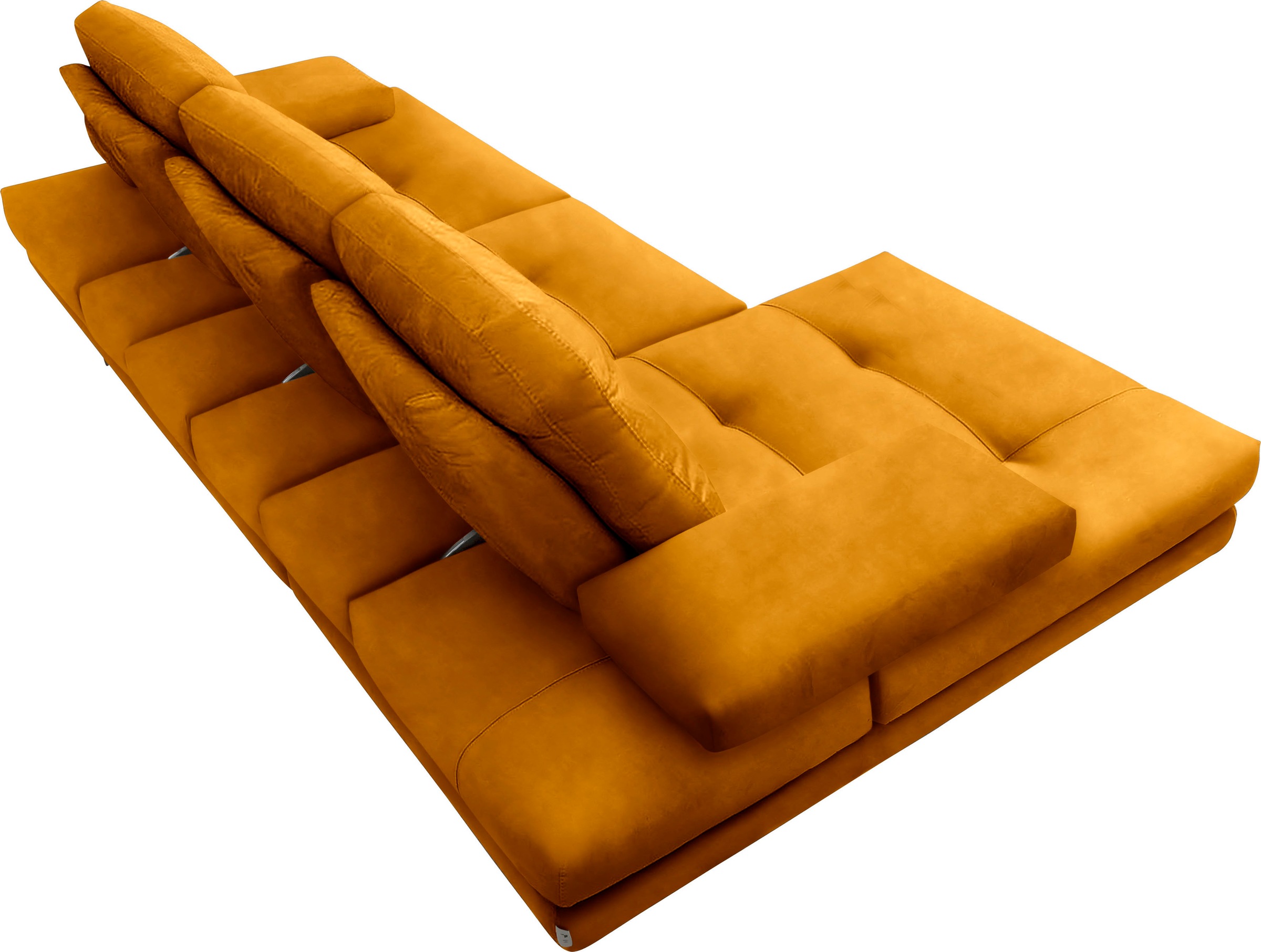 CALIA ITALIA Ecksofa »Toby Wing, L-Form, Designsofa mit sensationellem Sitzkomfort«, inklusive Sitztiefenverstellung, Füße in chrom glänzend