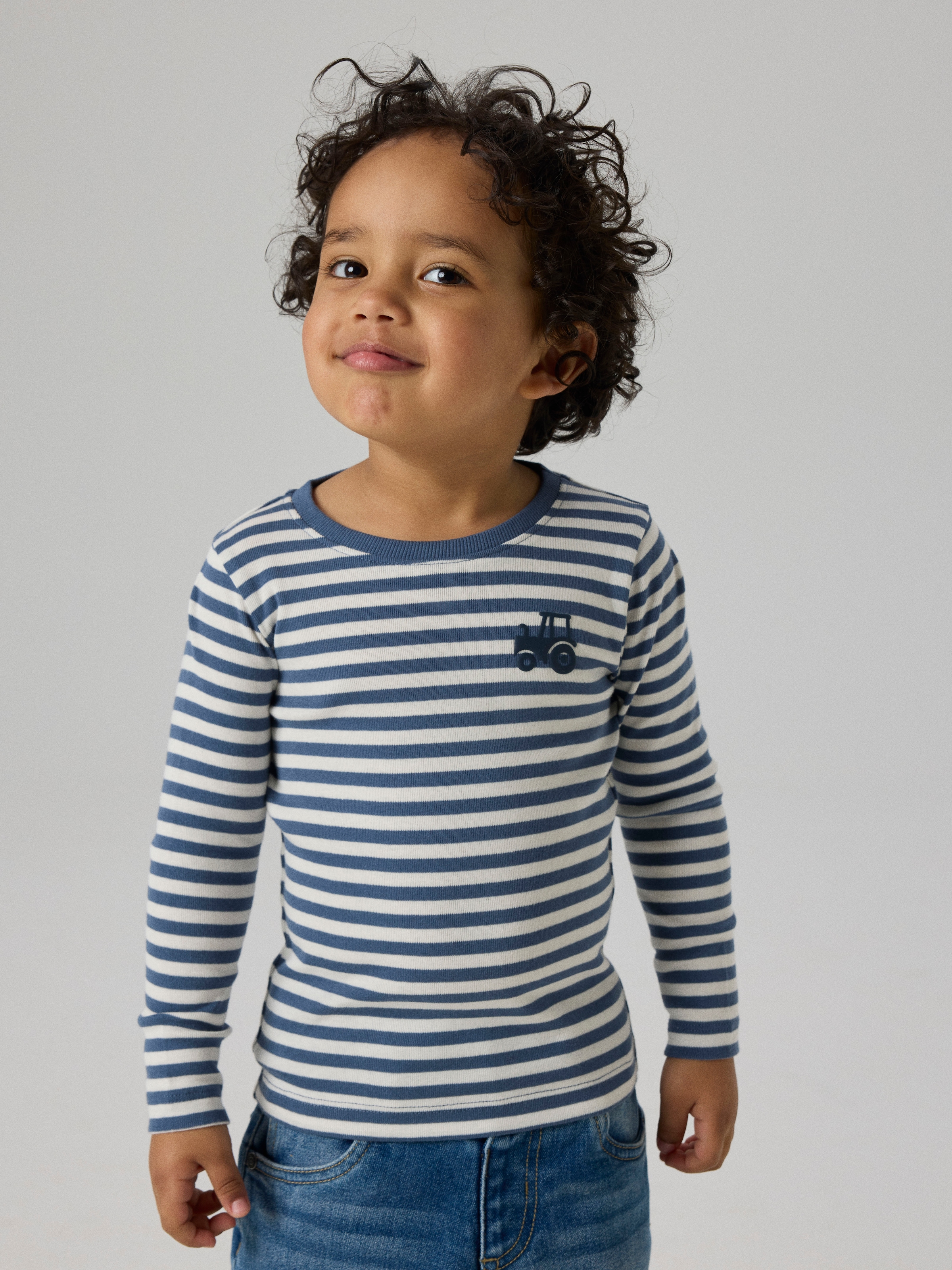 Name It Langarmshirt "NMMVILLY LS SLIM TOP NOOS" Baumwolle, slim fit