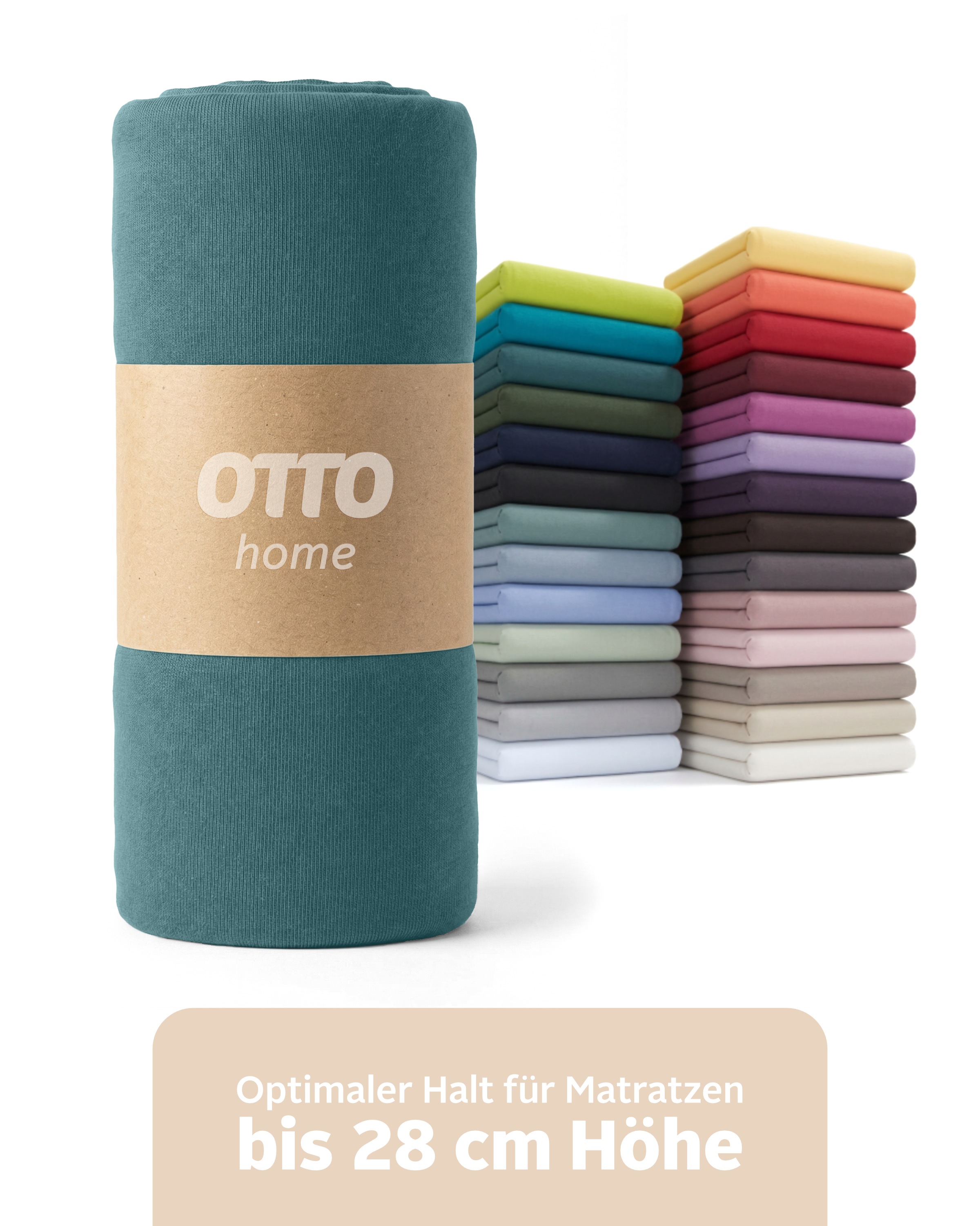 OTTO home Spannbettlaken "BLACKBERRY in PREMIUM und BASIC Qualität, 100% Baumwolle" für hohe Matratzen bis 28 cm, Bettlaken, Spannbetttuch, Boxspring
