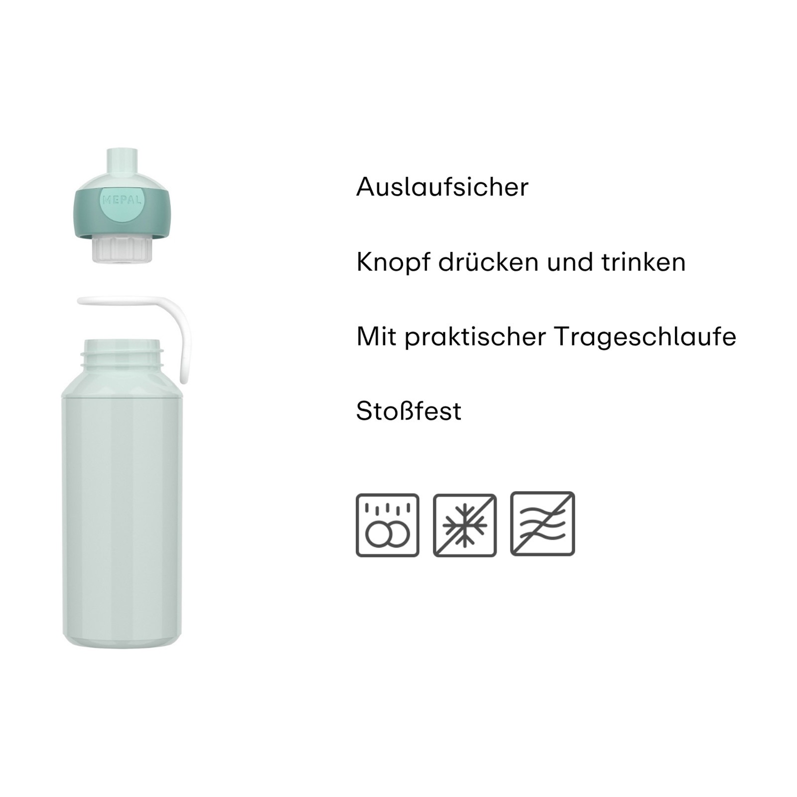 Mepal Trinkflasche »Pop-Up Trinkflasche Campus (2026) 400 ml« Spülmaschinengeeignet
