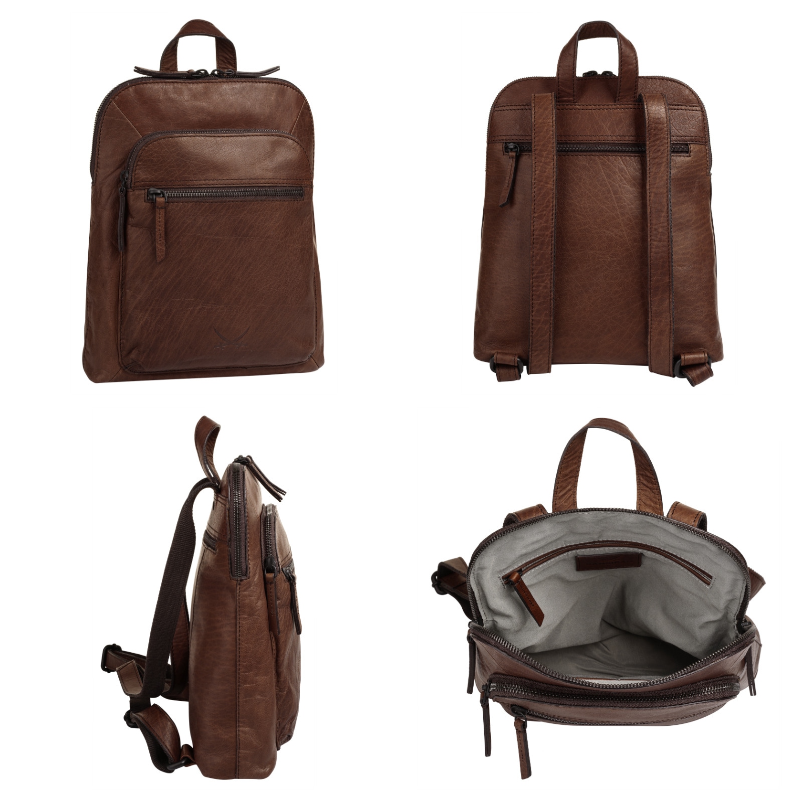 Sansibar Laptoprucksack, echt Leder