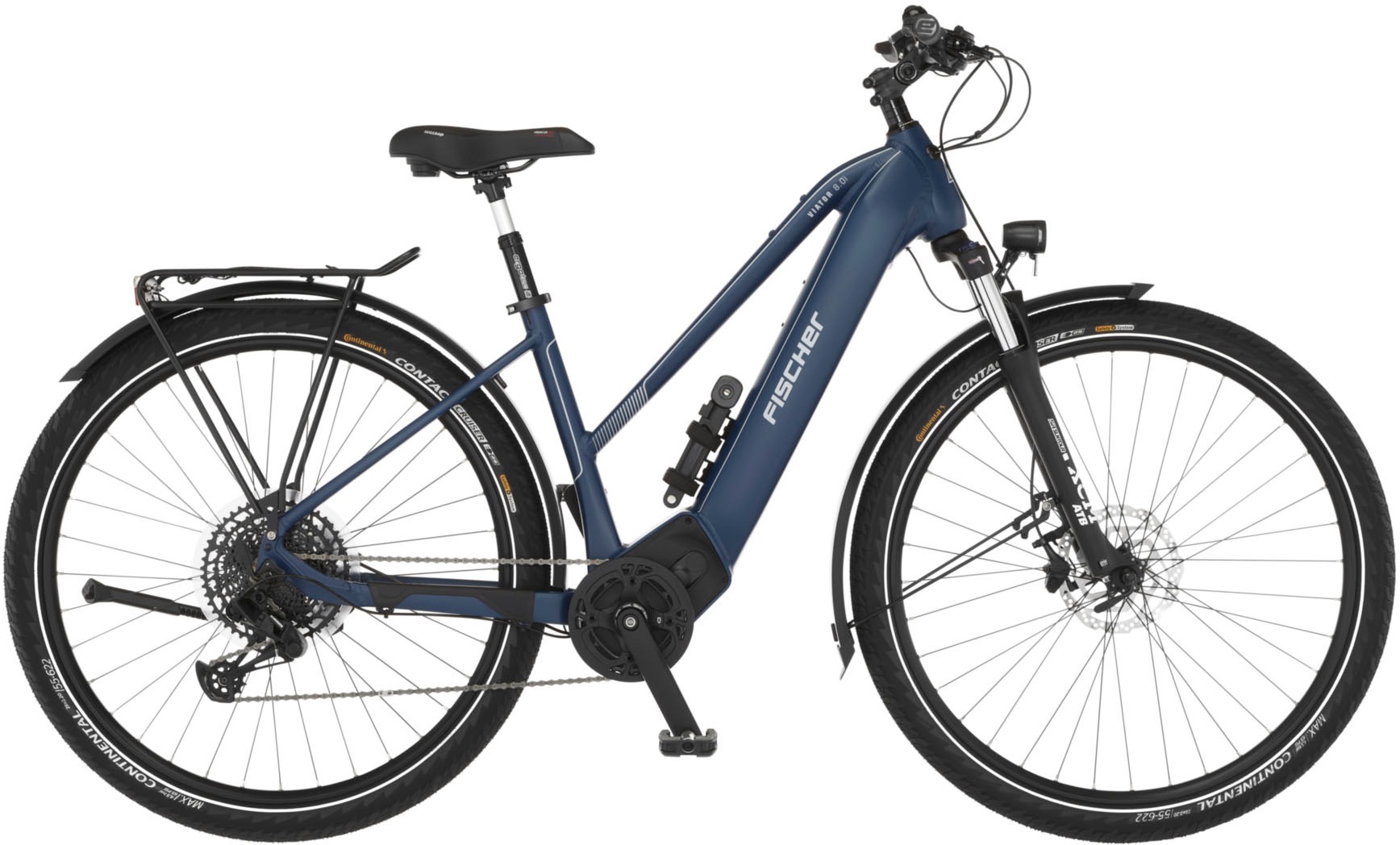 FISCHER Fahrrad E-Bike "VIATOR 8.0i Damen", 12 Gang, SRAM, Eagle SX, Mittelmotor 250 W, (mit Faltschloss), Pedelec, Elek