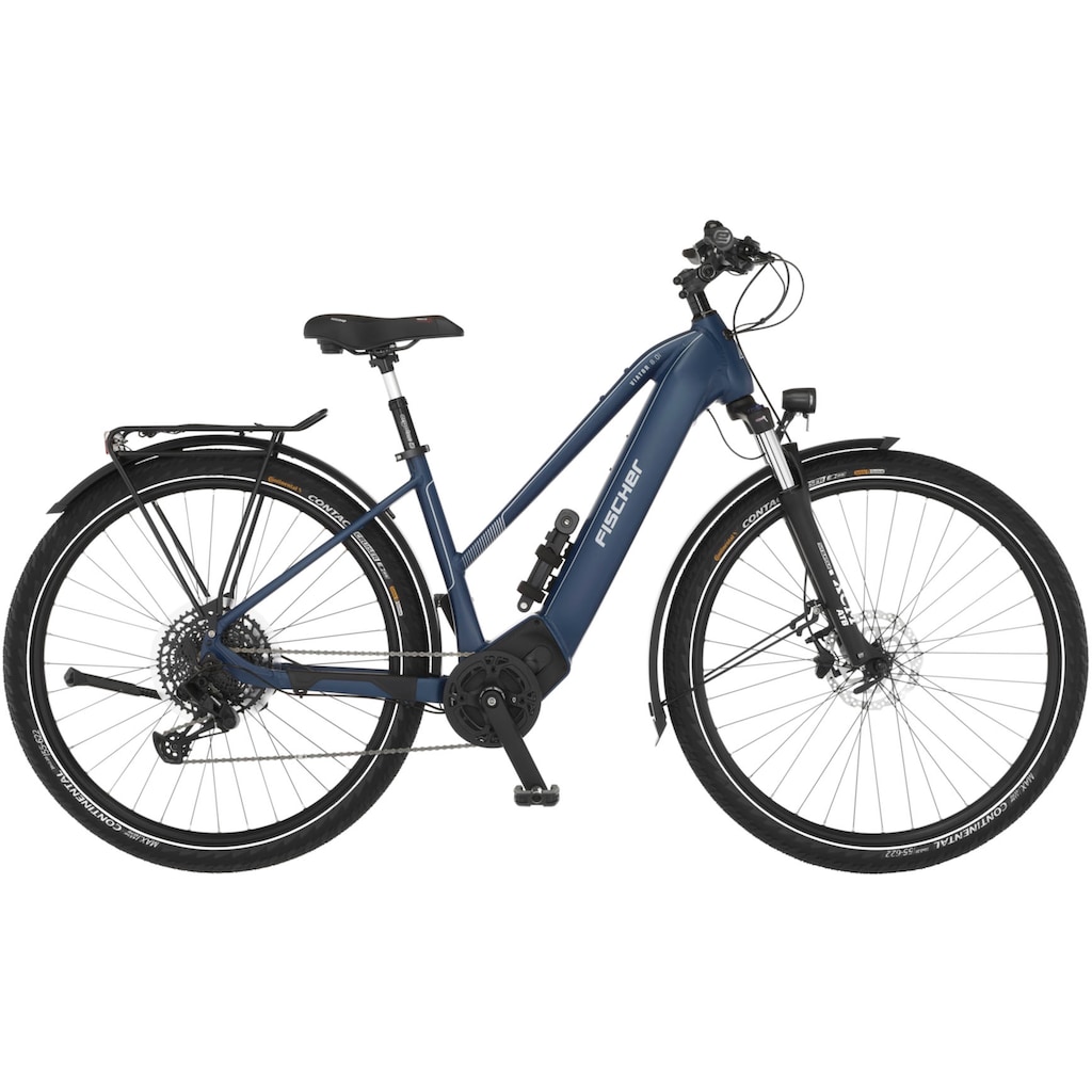 FISCHER Fahrrad E-Bike »VIATOR 8.0i Damen«, 12 Gang, SRAM, Eagle SX, Mittelmotor 250 W, (mit Faltschloss)