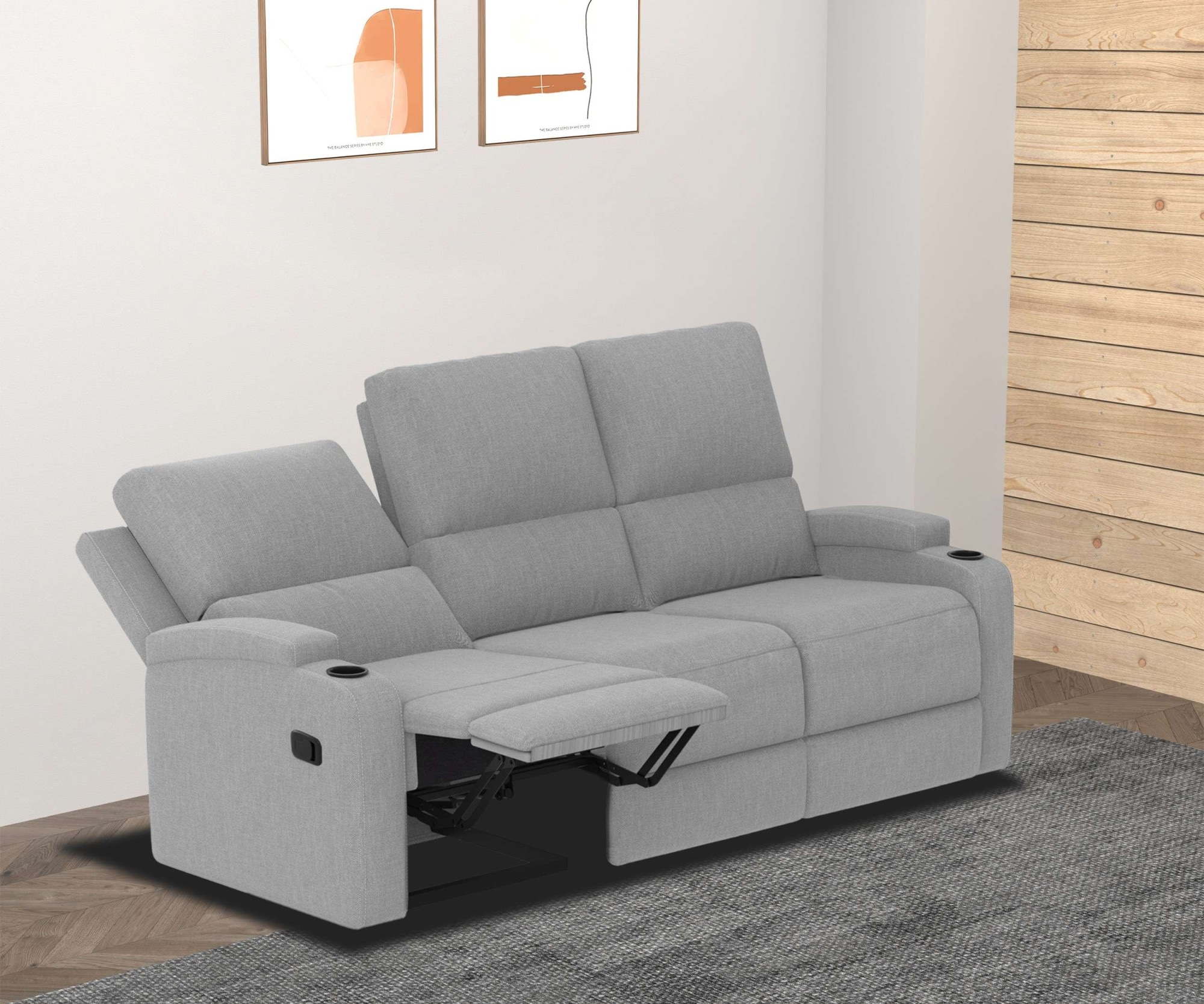 Home affaire 3-Sitzer »Napori«, Kinosofa mit 2 x Relaxfunktion und Getränkehalter