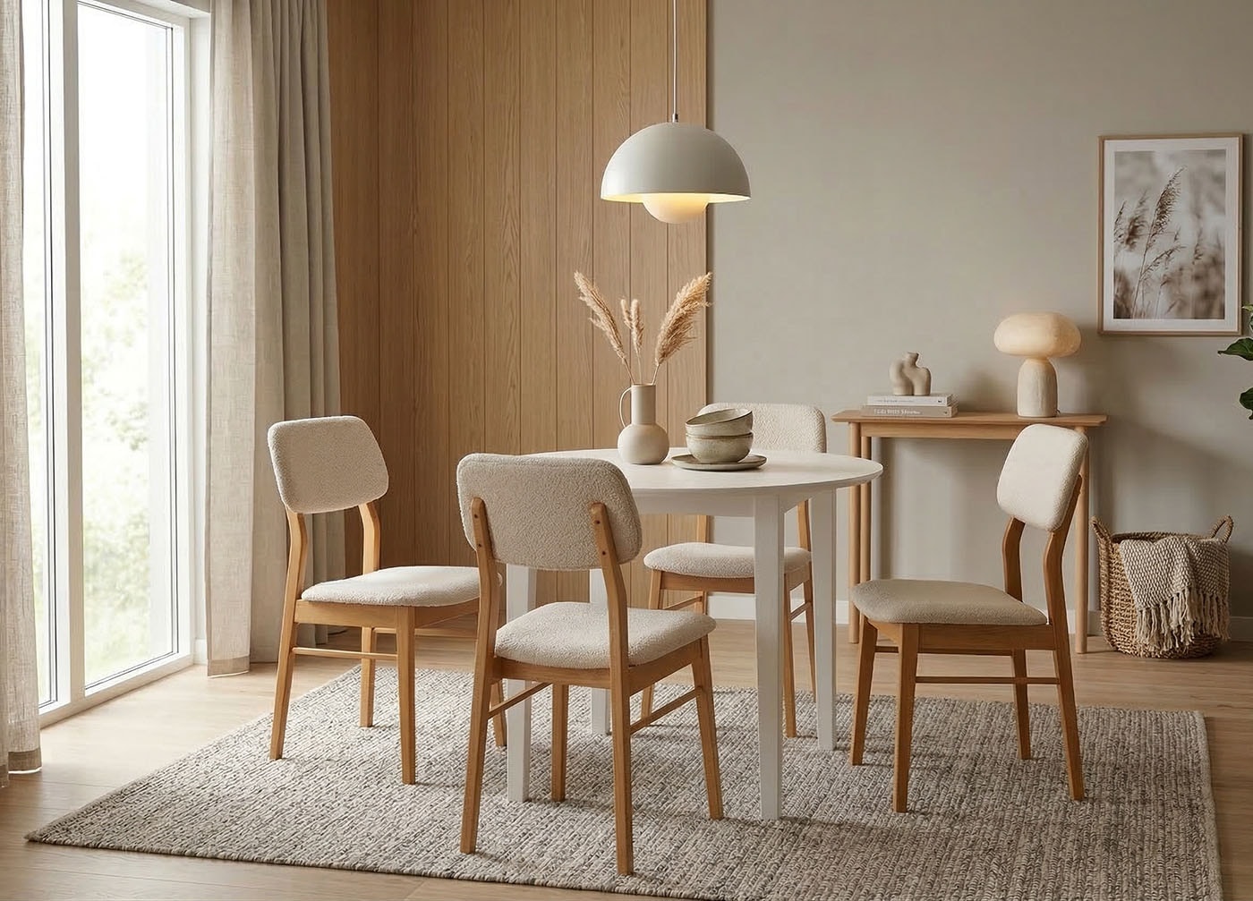 Jahnke Esstisch »DINE LITE 90« Esstisch, rund, Massivholz, Skandi-Look, bis zu 4 Personen, 90 cm