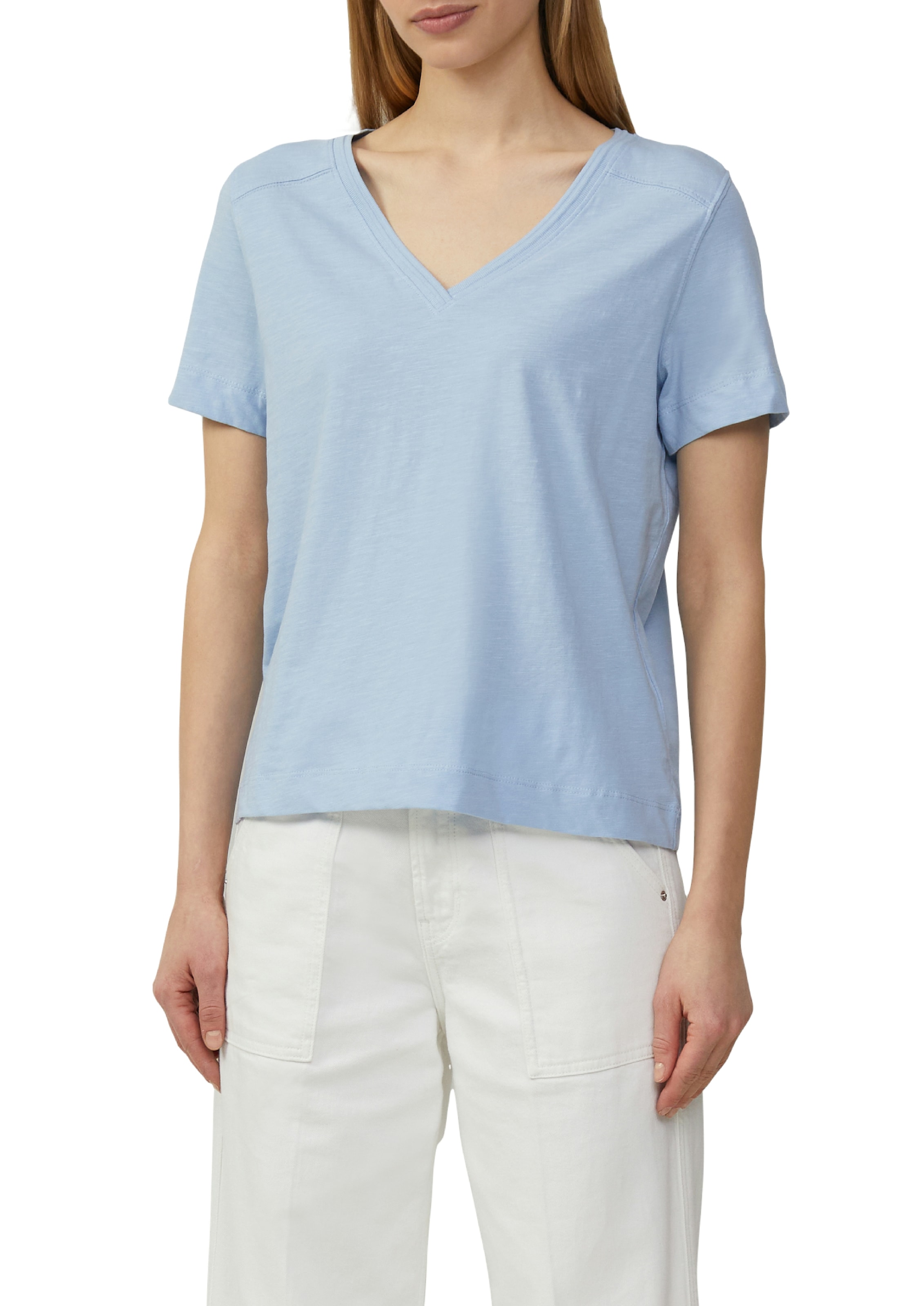 s.Oliver T-Shirt T-Shirt mit V-Ausschnitt kurzarm, günstig online kaufen