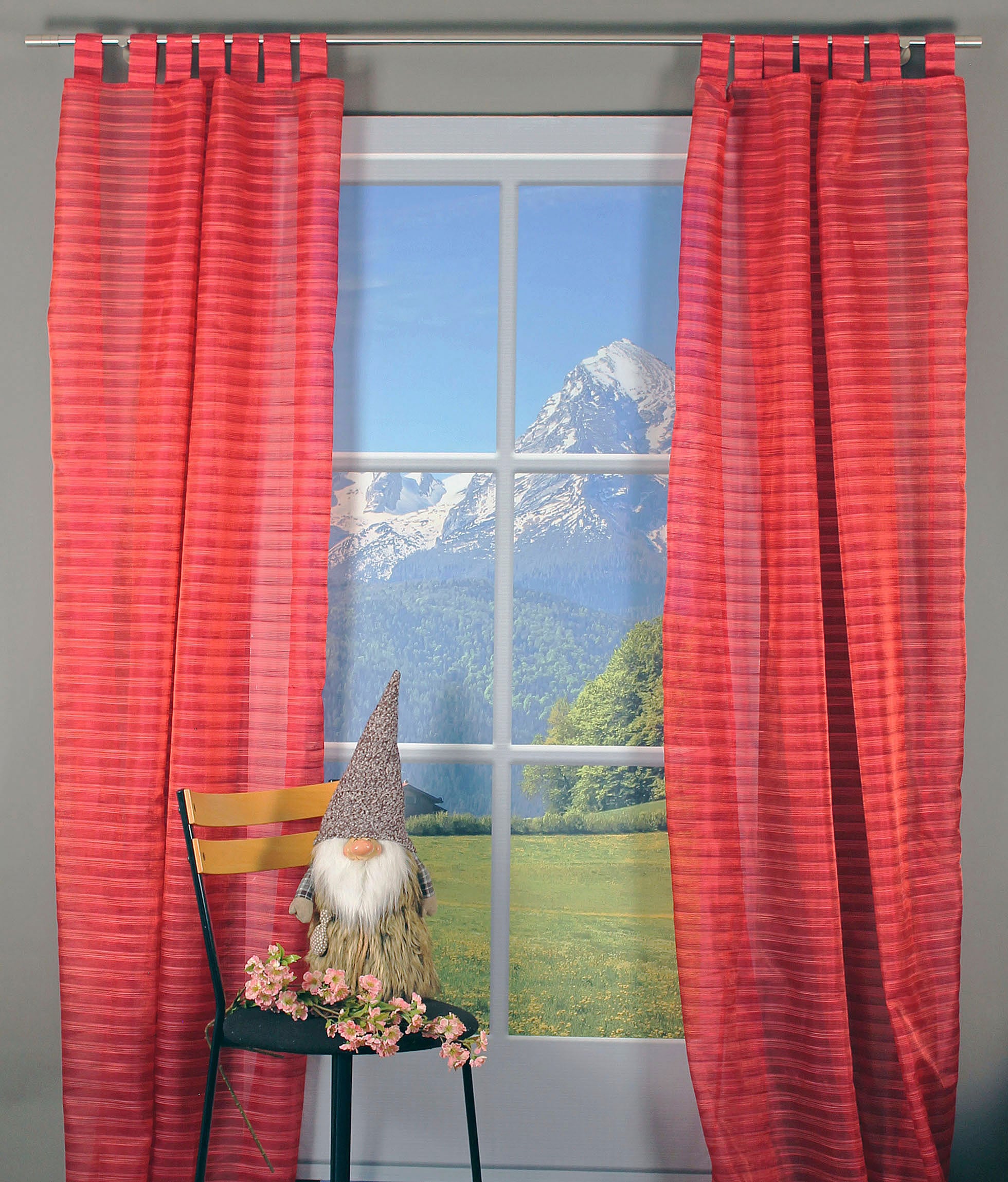 HOSSNER - ART OF HOME DECO Gardine "Egelsee" Schlaufen 1 Stk. tlg. Schlaufe günstig online kaufen