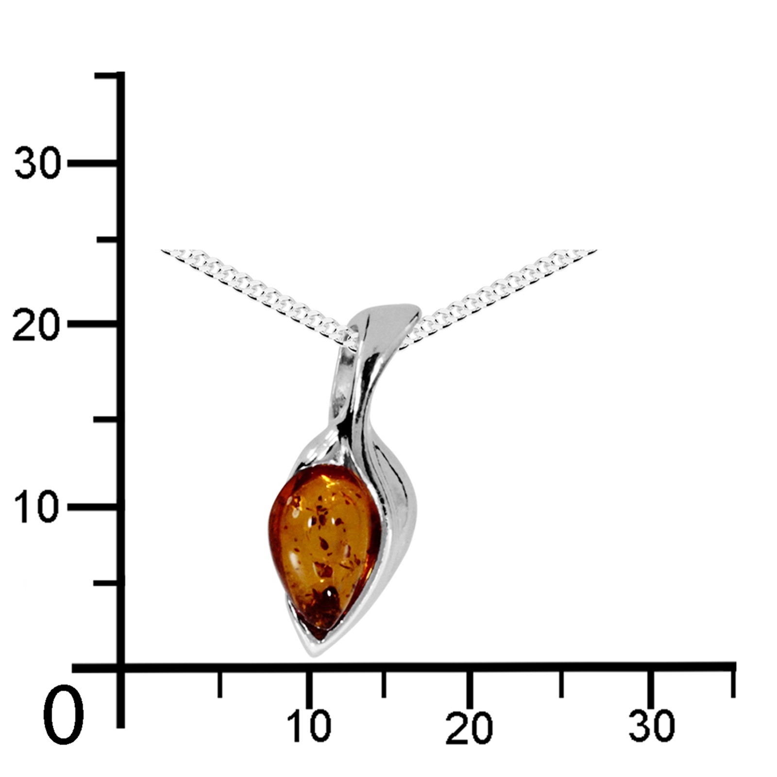 OSTSEE-SCHMUCK Kette mit Anhänger »- Ines - Silber 925/000 - Bernstein«