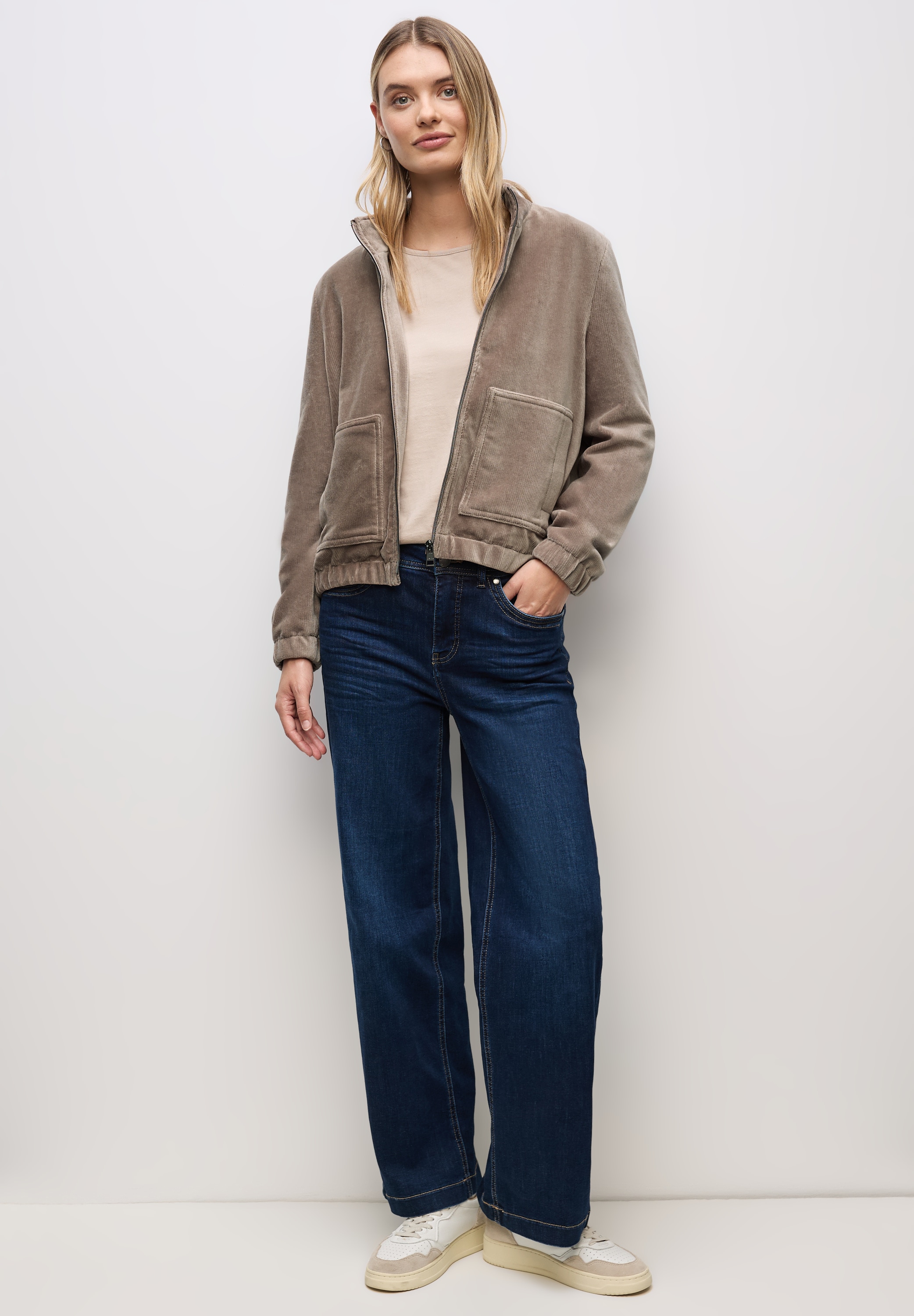 STREET ONE Cordjacke, ohne Kapuze, im soften Baumwoll-Mix