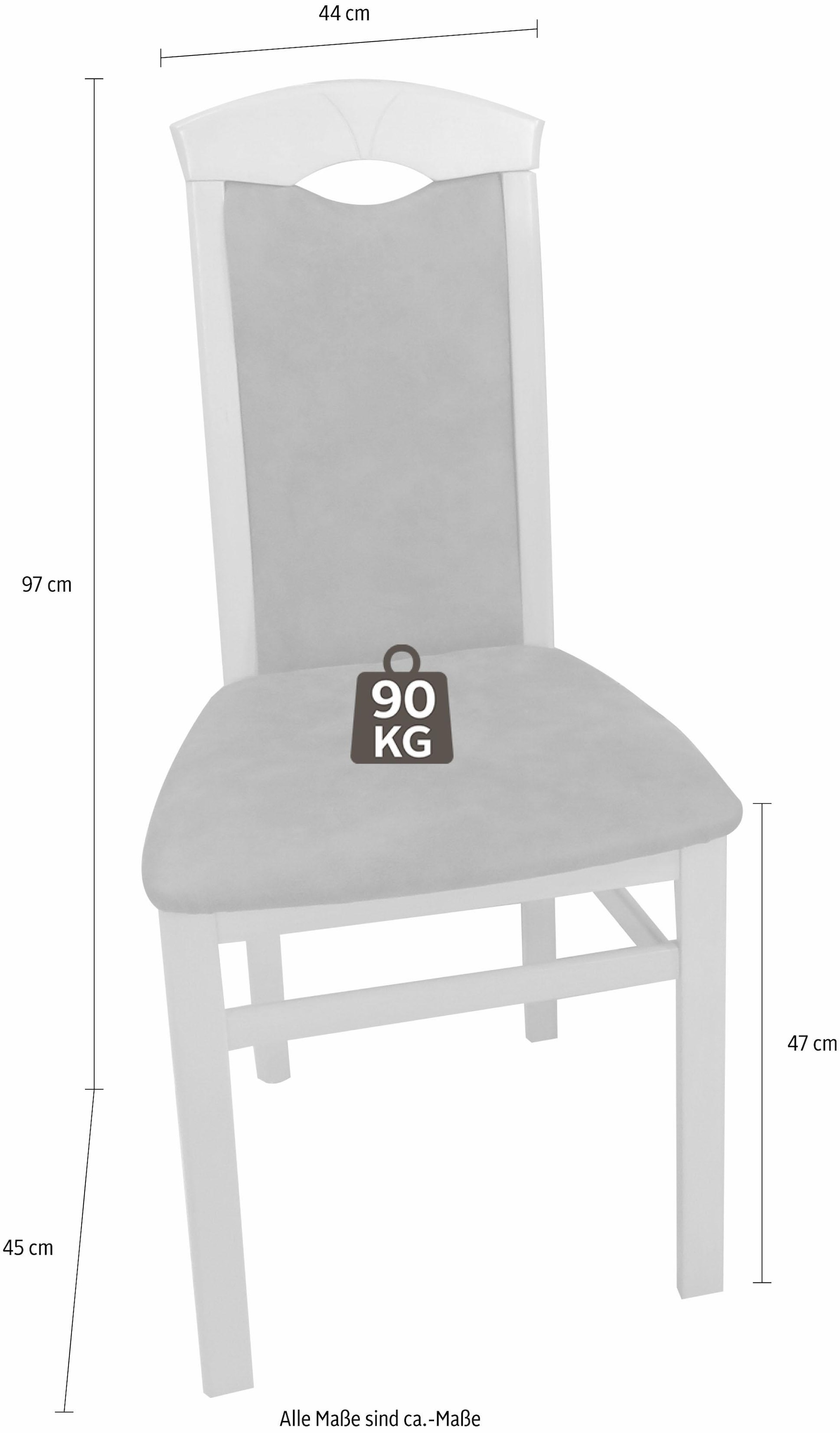 Home affaire 4-Fußstuhl, (Set), 2 St., Microfaser